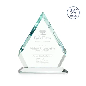 Starfire Crystal Diamond Award With Alternating-Angle Bevel Facets