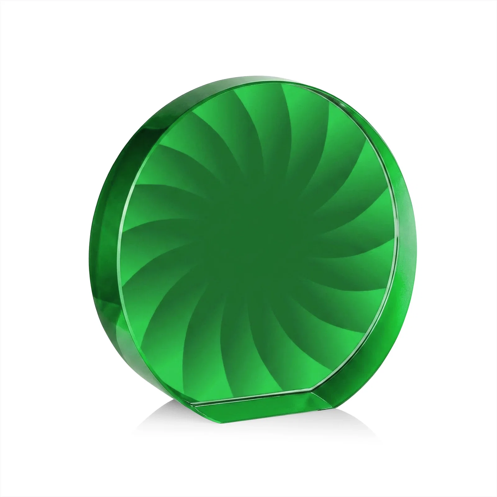 Promotional Optical Crystal Circle Award in 9 Colors, with your logo for service anniversary gifts