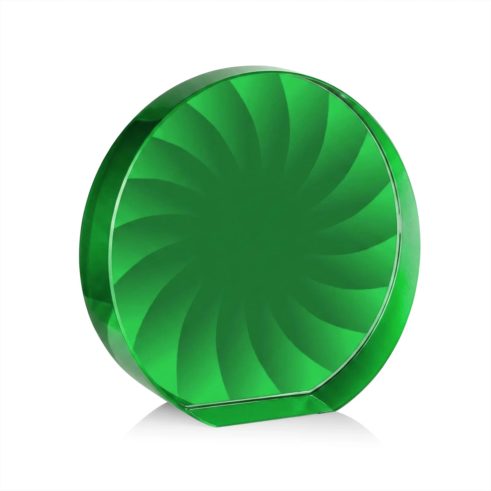 Promotional Optical Crystal Circle Award in 9 Colors, with your logo for sales achievement awards