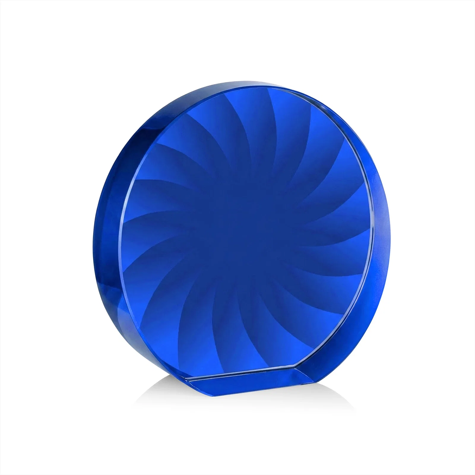 Promotional Optical Crystal Circle Award in 9 Colors, with your logo for company anniversary events