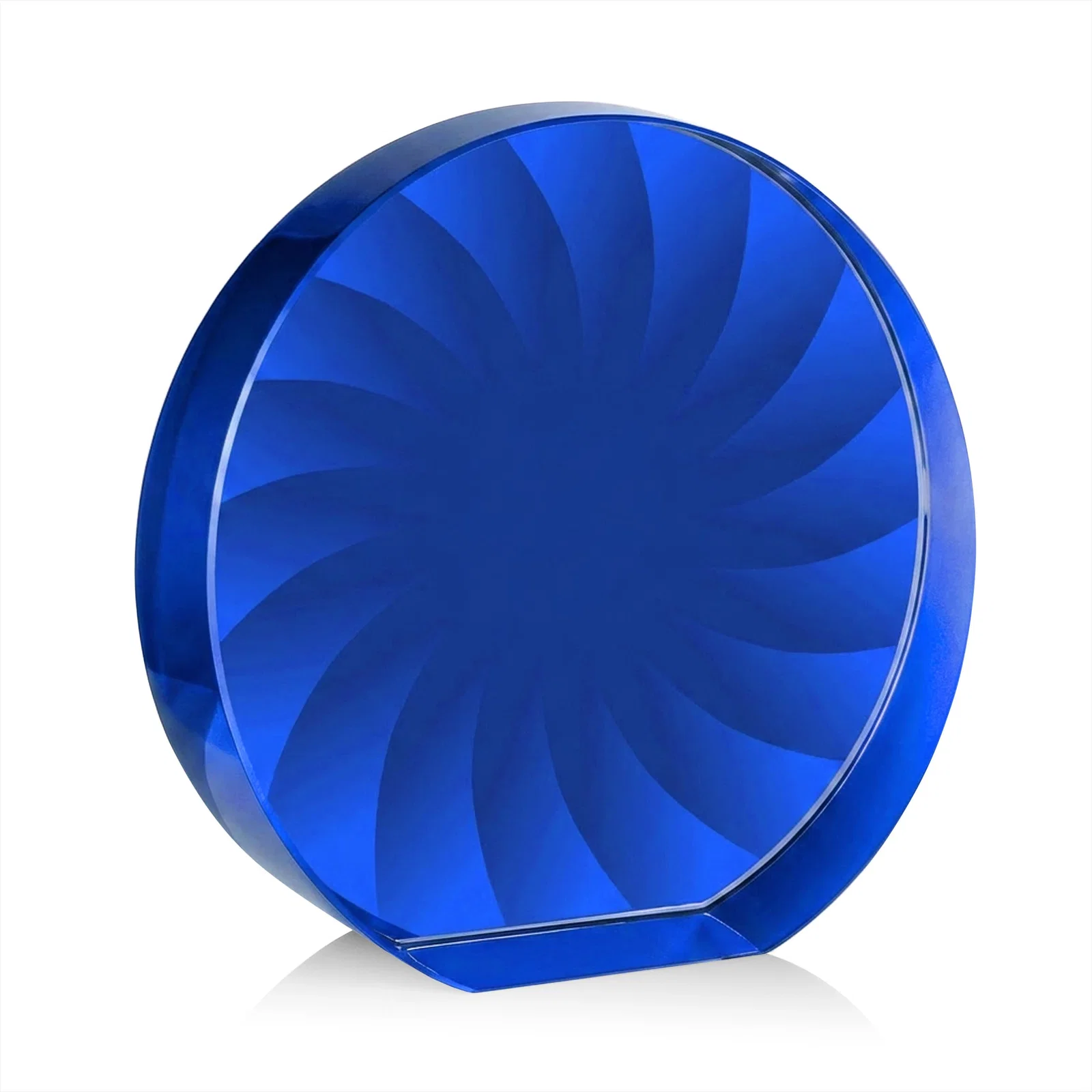 Branded Optical Crystal Circle Award in 9 Colors, with your logo for sales achievement awards