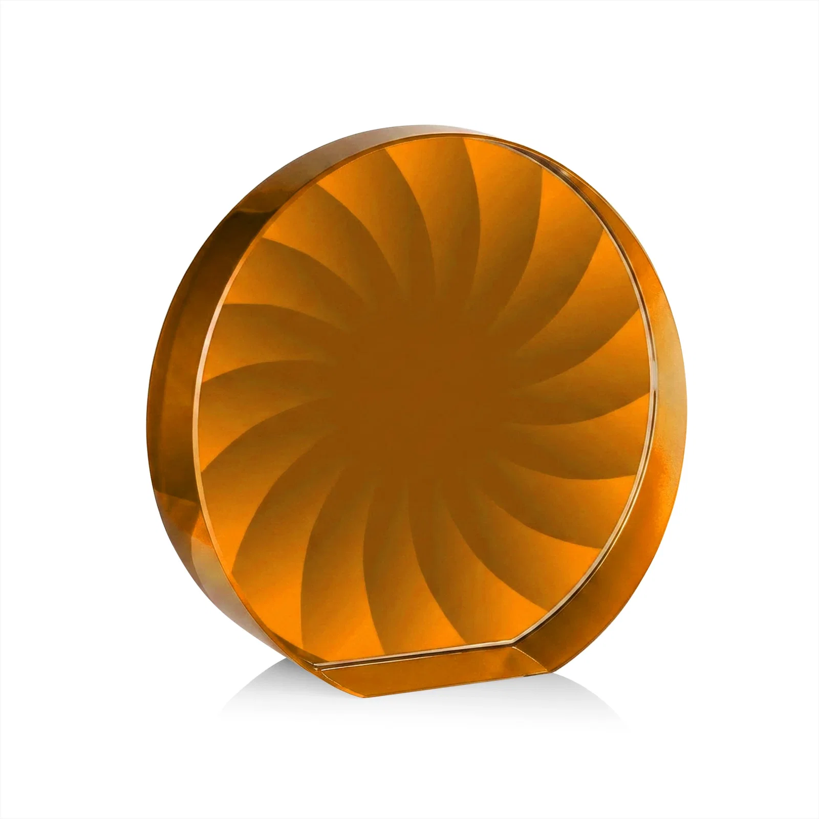 Branded Optical Crystal Circle Award in 9 Colors, with your logo for team milestone celebrations