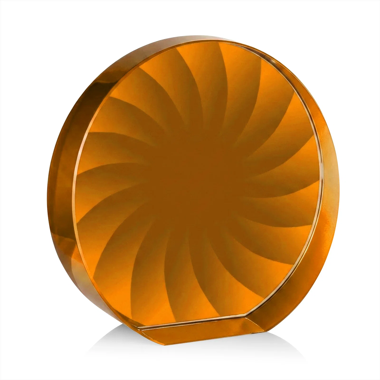Branded Optical Crystal Circle Award in 9 Colors, with your logo for safety achievement programs