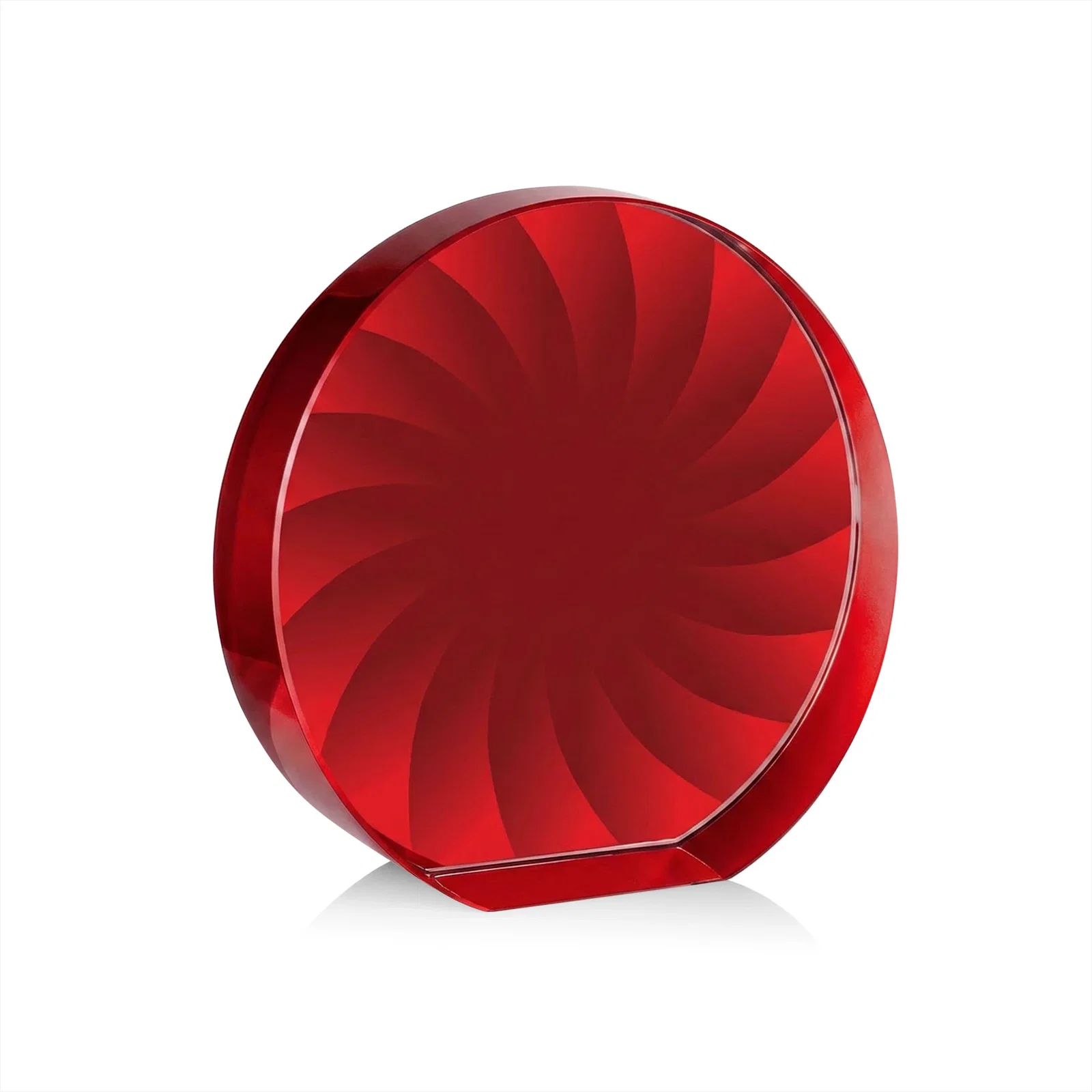 Custom printed Optical Crystal Circle Award in 9 Colors, with your logo for graduation ceremonies