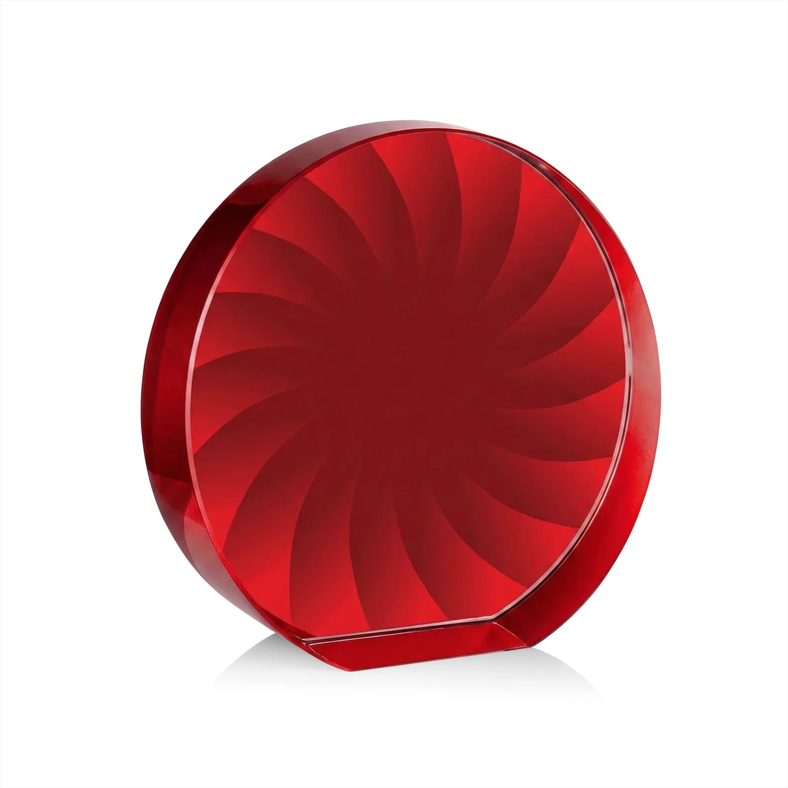 Custom printed Optical Crystal Circle Award in 9 Colors, with your logo for safety achievement programs