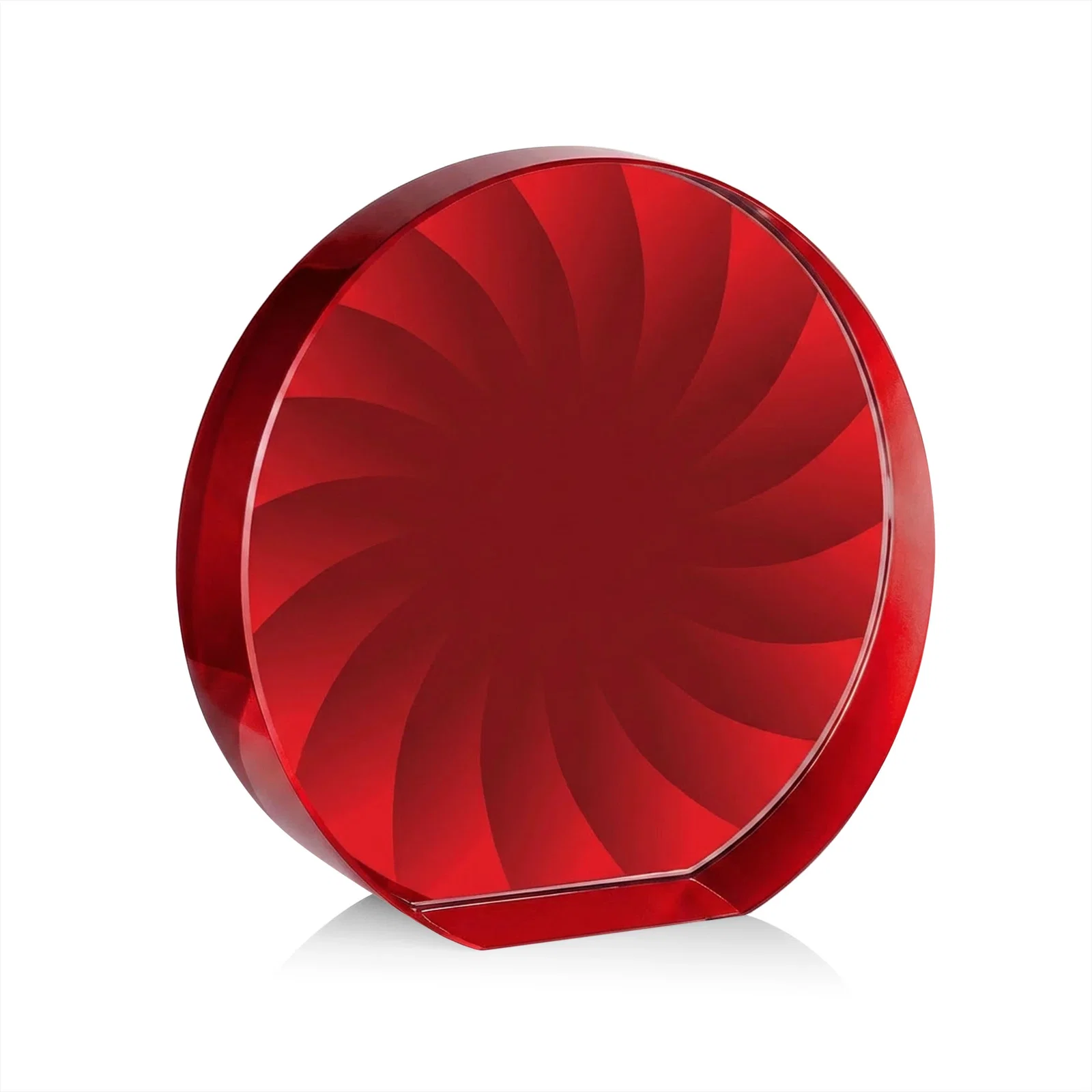 Custom printed Optical Crystal Circle Award in 9 Colors, with your logo for volunteer appreciation
