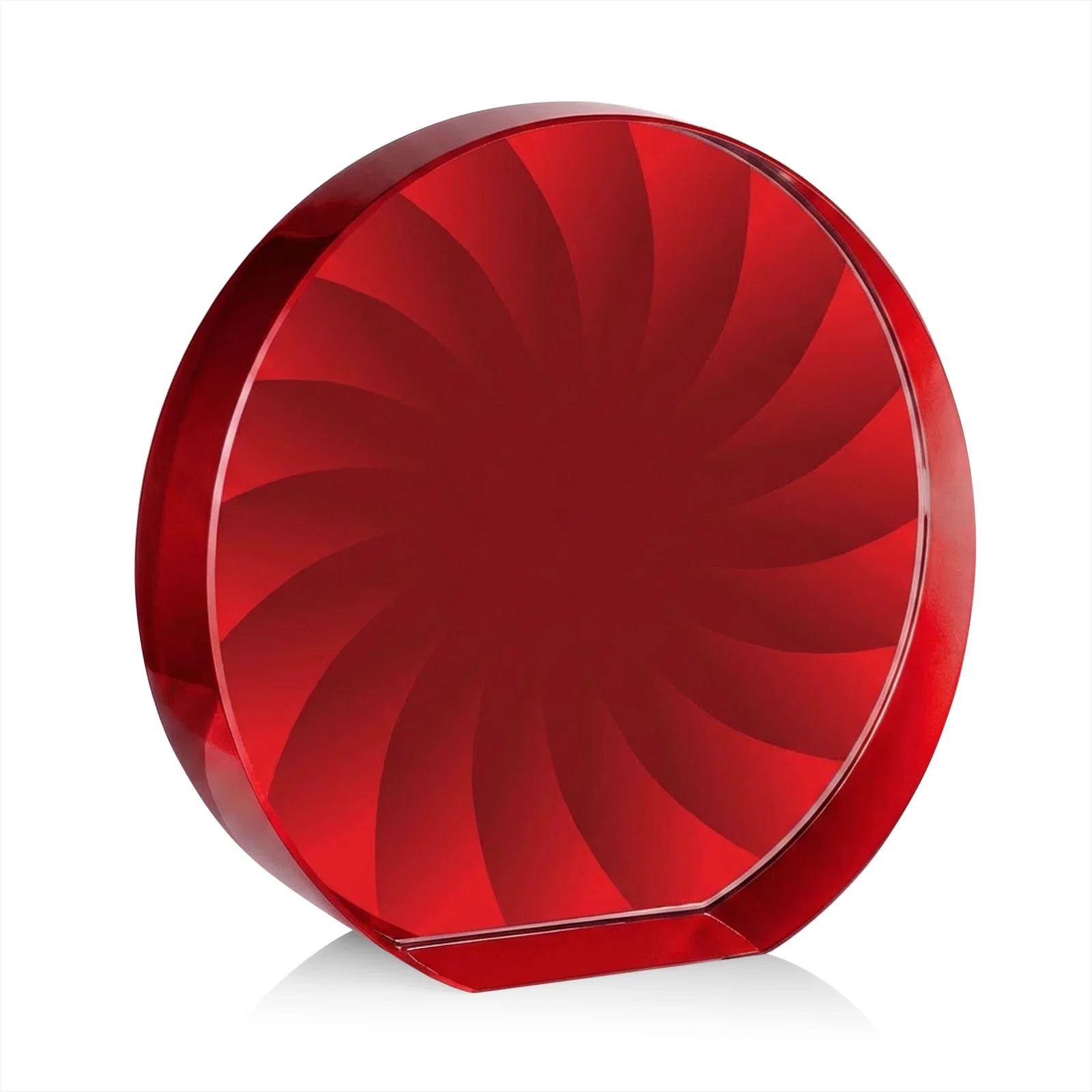 Custom printed Optical Crystal Circle Award in 9 Colors, with your logo for company anniversary events