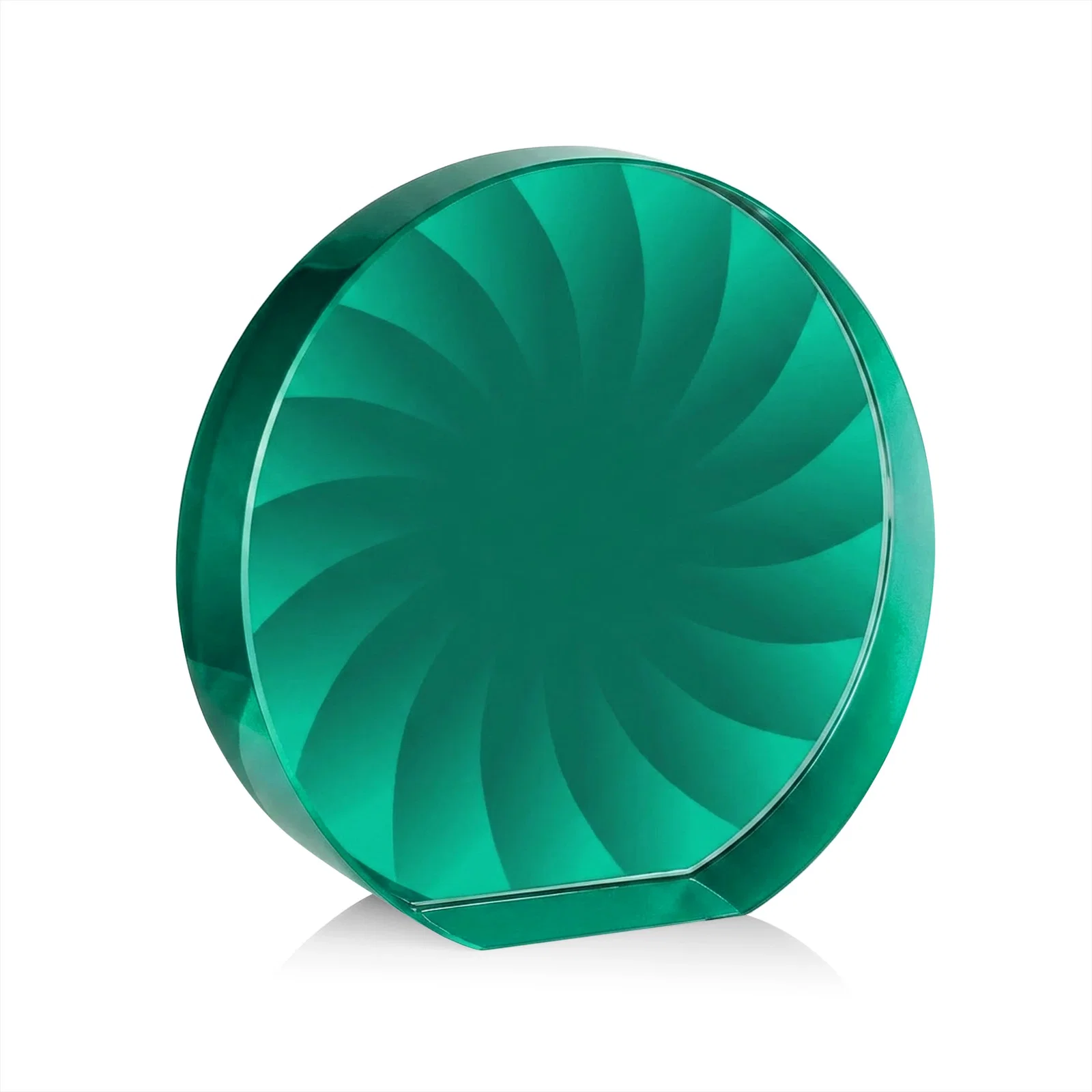 Customized Optical Crystal Circle Award in 9 Colors, with your logo for service anniversary gifts