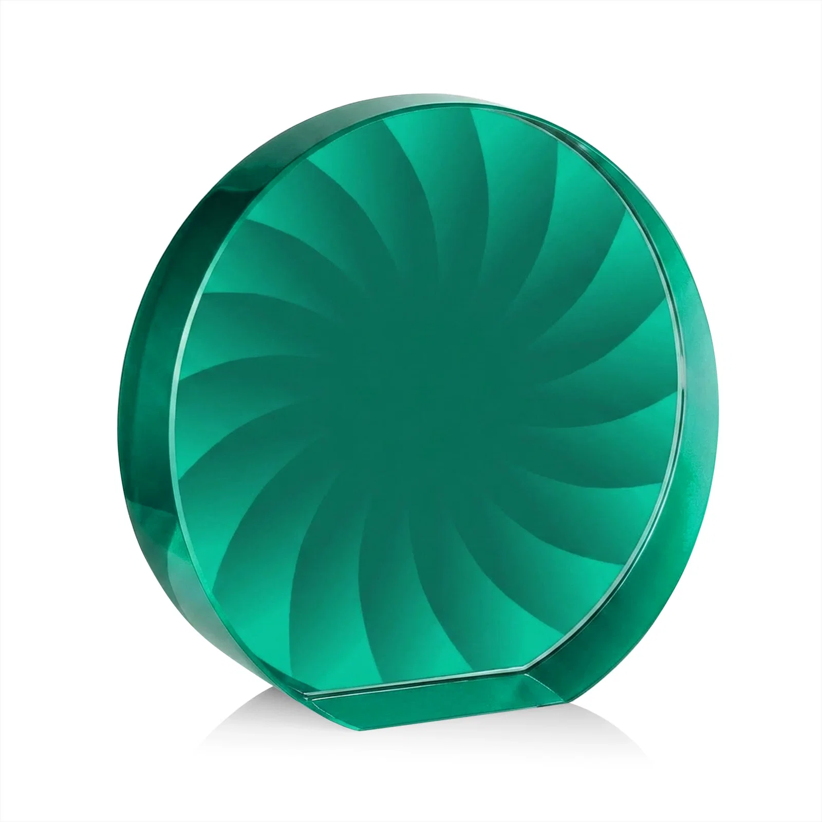 Customized Optical Crystal Circle Award in 9 Colors, with your logo for sales achievement awards