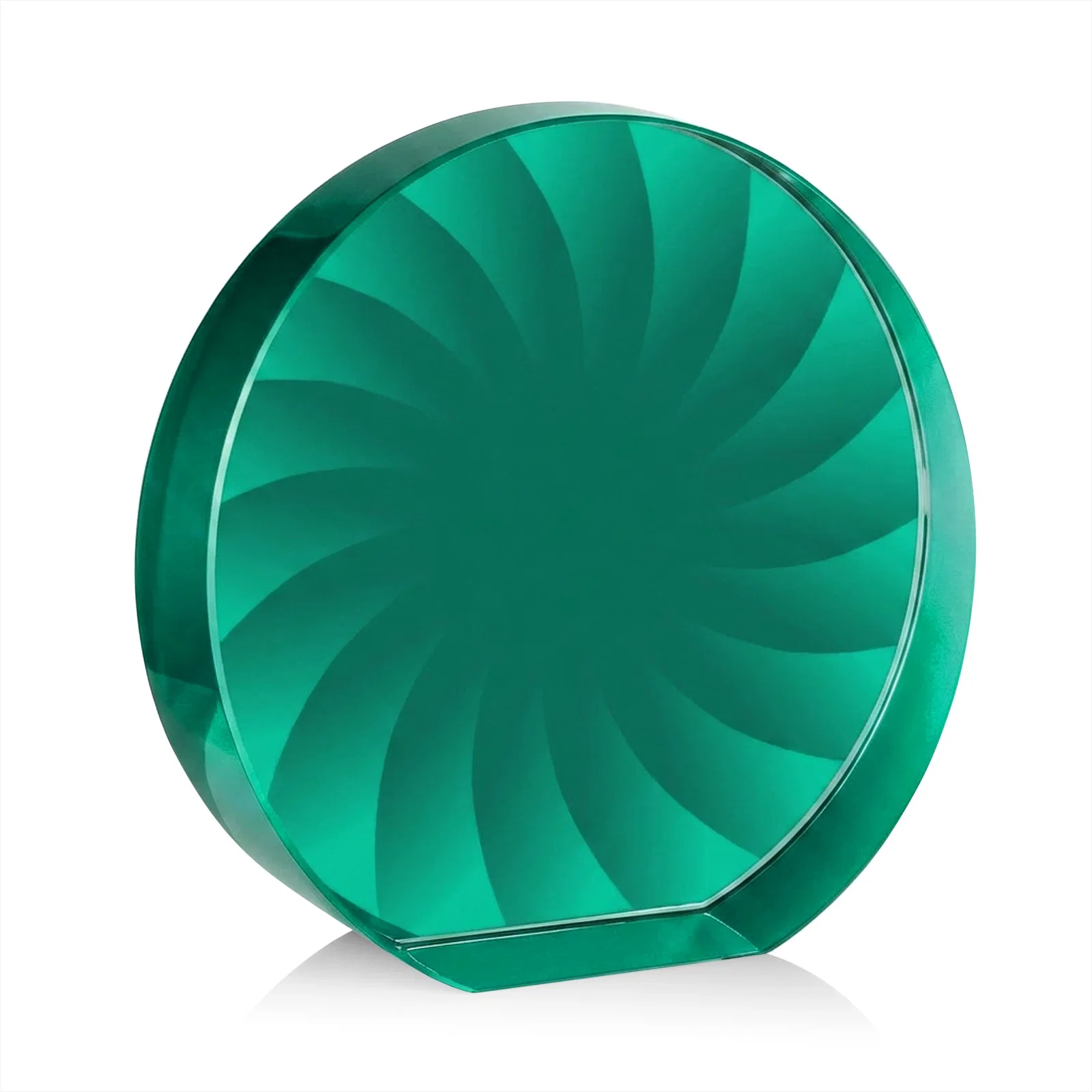 Customized Optical Crystal Circle Award in 9 Colors, with your logo for retirement presentations