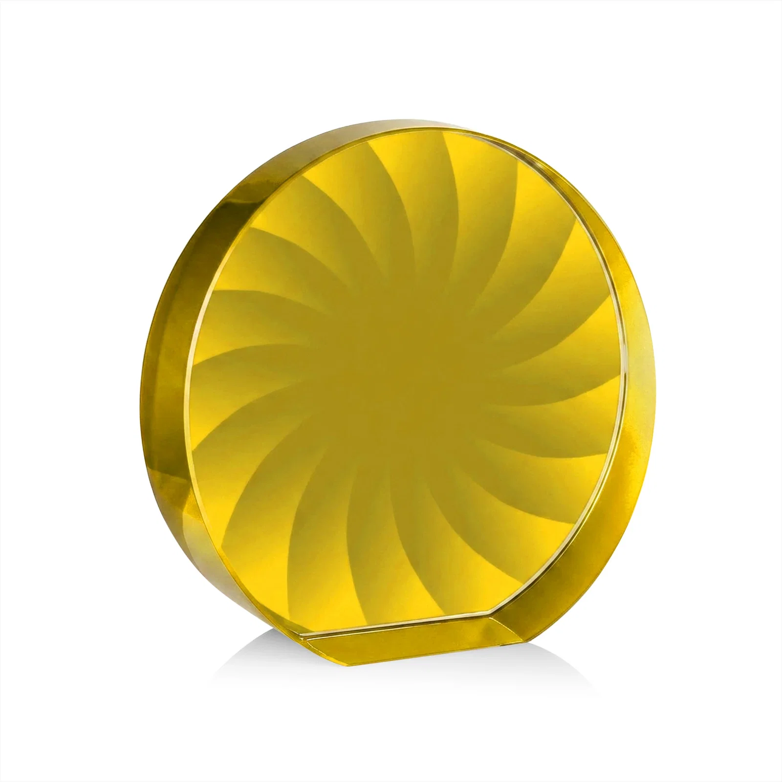 Customized Optical Crystal Circle Award in 9 Colors, with your logo for donor appreciation