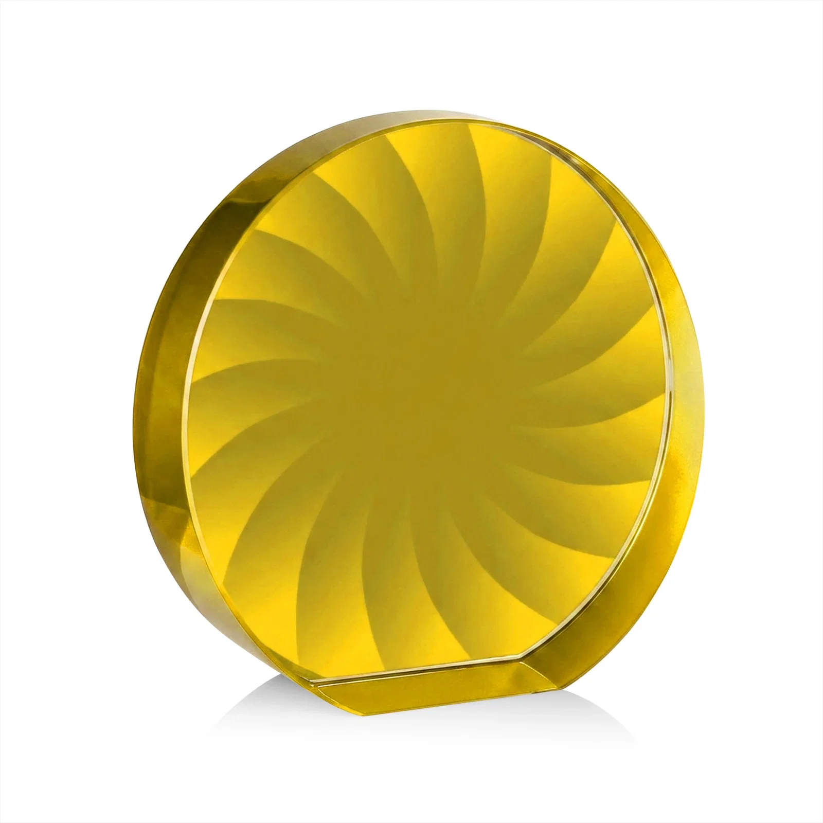 Customized Optical Crystal Circle Award in 9 Colors, with your logo for graduation ceremonies