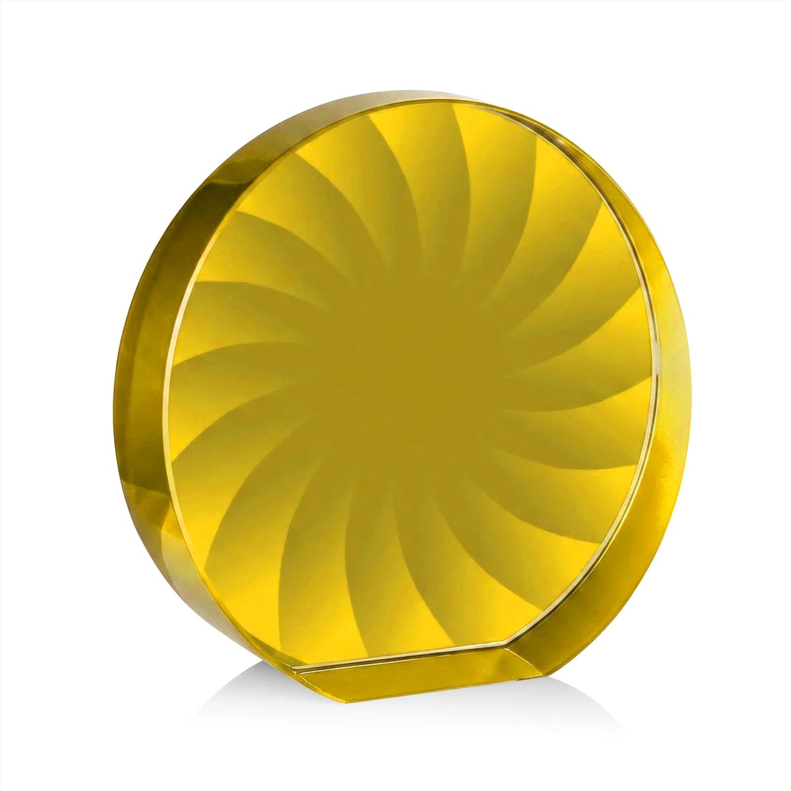 Customized Optical Crystal Circle Award in 9 Colors, with your logo for safety achievement programs