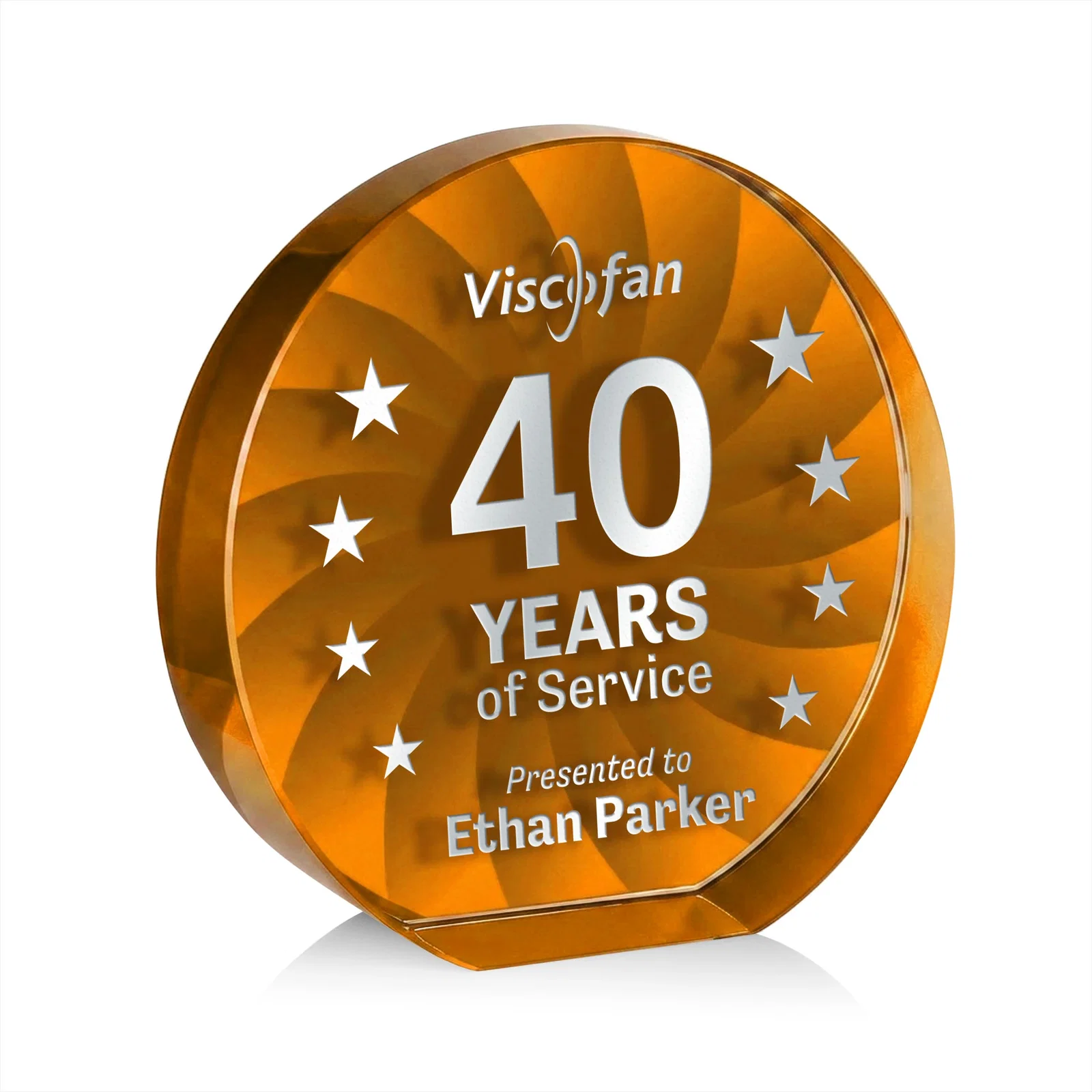 Personalized Optical Crystal Circle Award in 9 Colors for dealer and partner awards