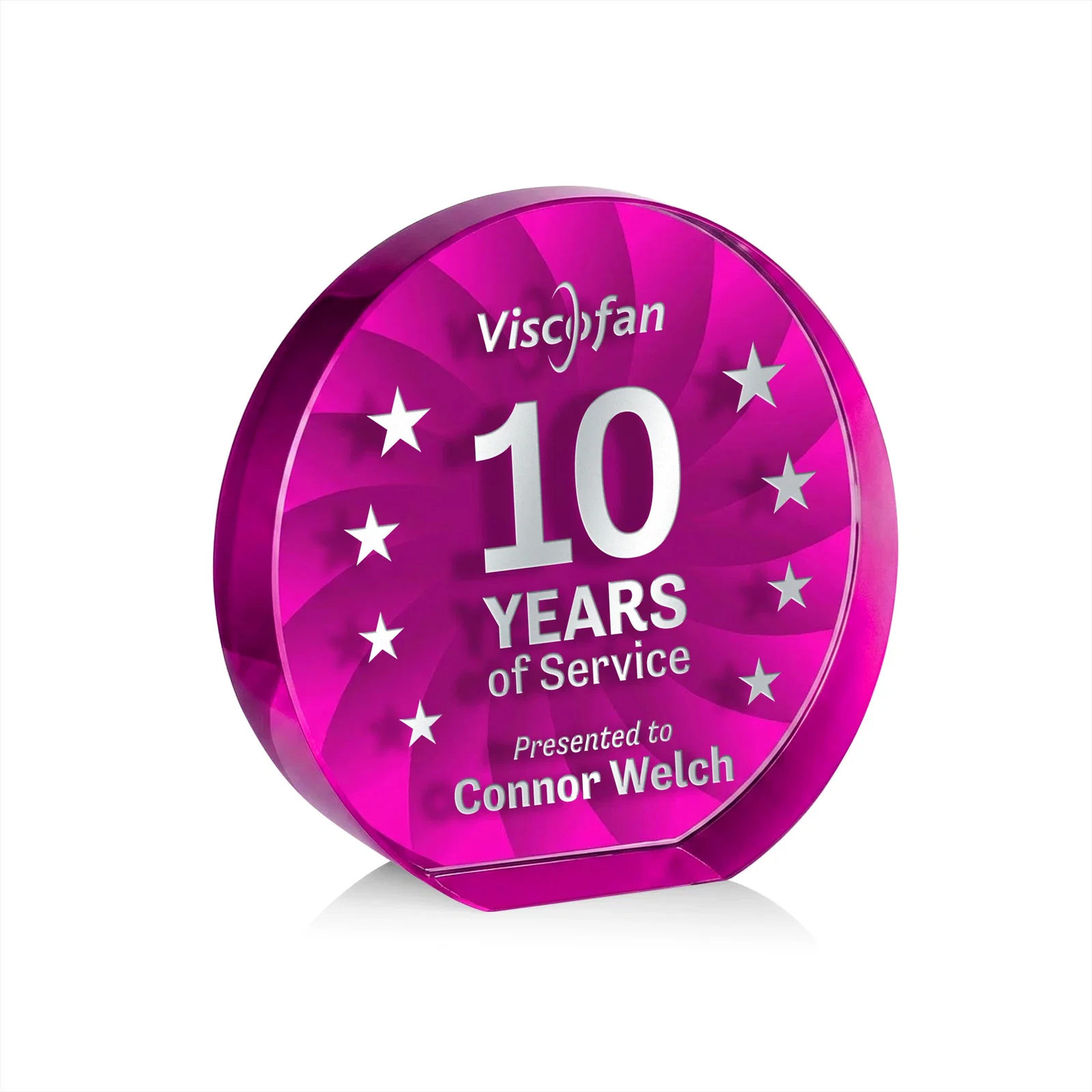 Promotional Optical Crystal Circle Award in 9 Colors for graduation ceremonies