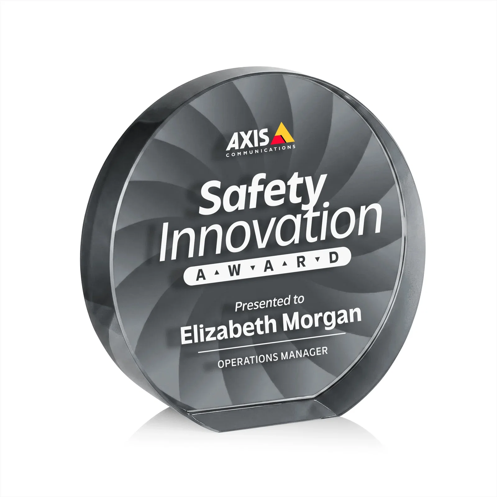 Customized Optical Crystal Circle Award in 9 Colors for sales achievement awards