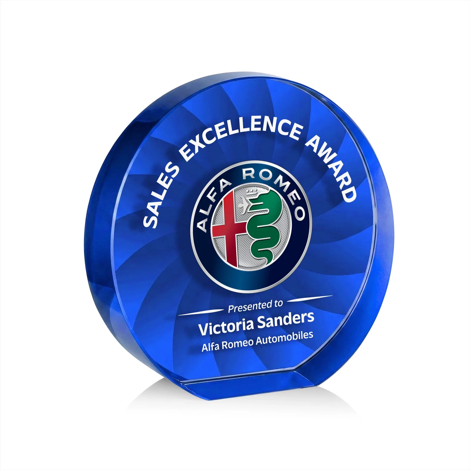Customized Optical Crystal Circle Award in 9 Colors for safety achievement programs