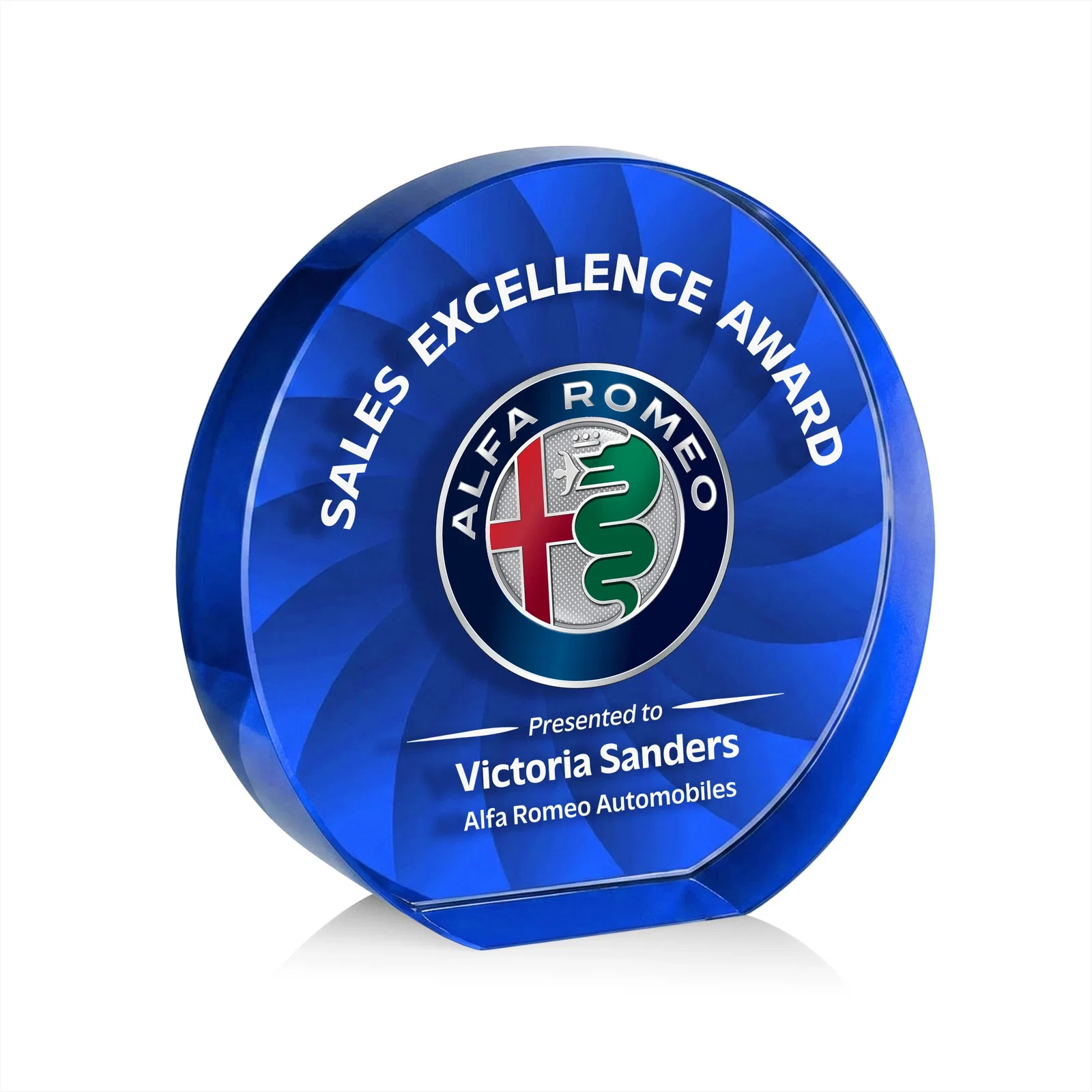 Customized Optical Crystal Circle Award in 9 Colors for volunteer appreciation