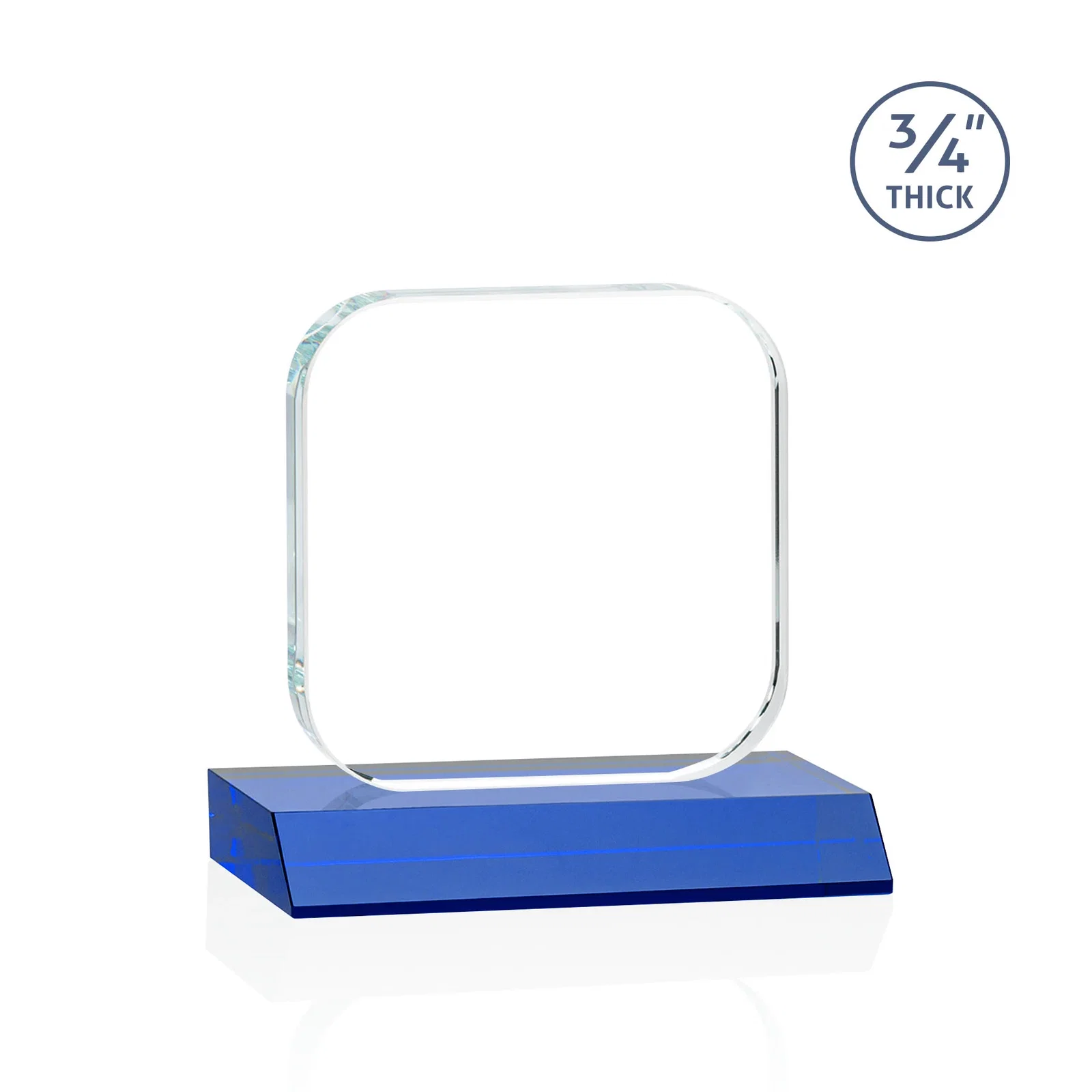 Personalized Starfire Crystal App-Icon Award on a Mitered Crystal Base, awards, with your logo for retirement presentations