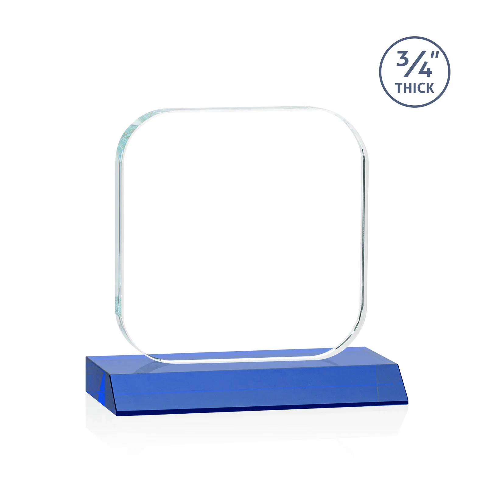 Personalized Starfire Crystal App-Icon Award on a Mitered Crystal Base, awards, with your logo for team milestone celebrations