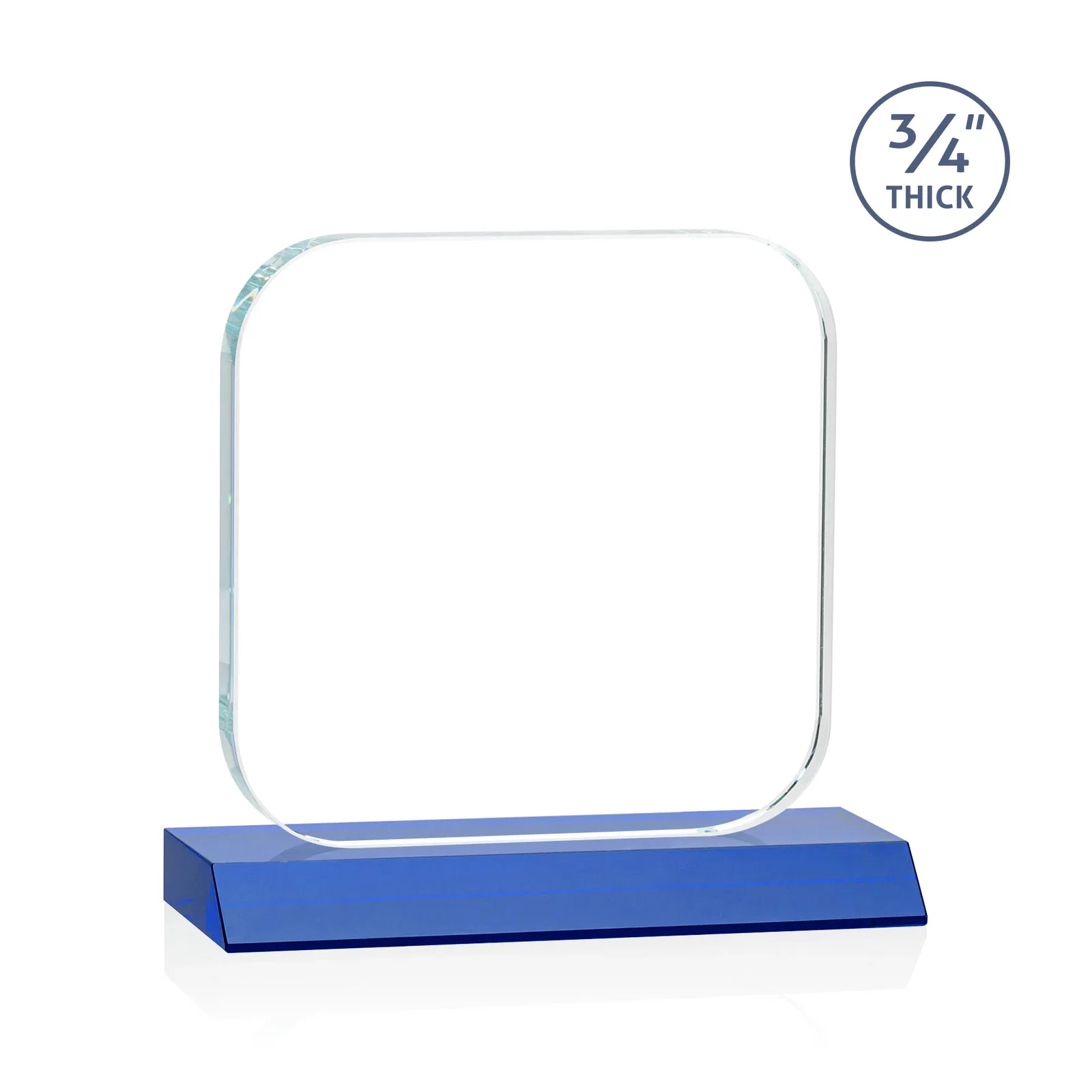 Personalized Starfire Crystal App-Icon Award on a Mitered Crystal Base, awards, with your logo for donor appreciation