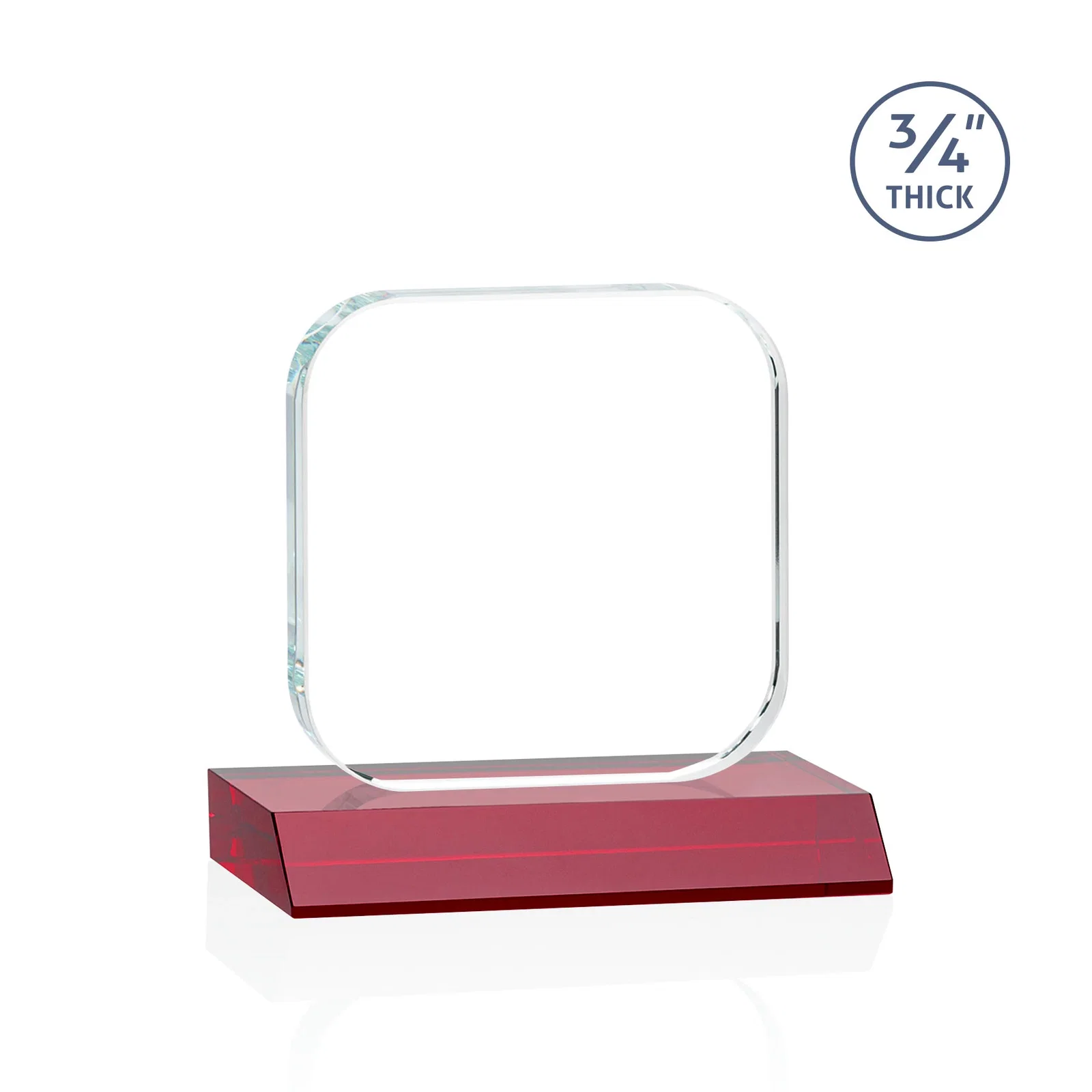 Personalized Starfire Crystal App-Icon Award on a Mitered Crystal Base, awards, with your logo for safety achievement programs