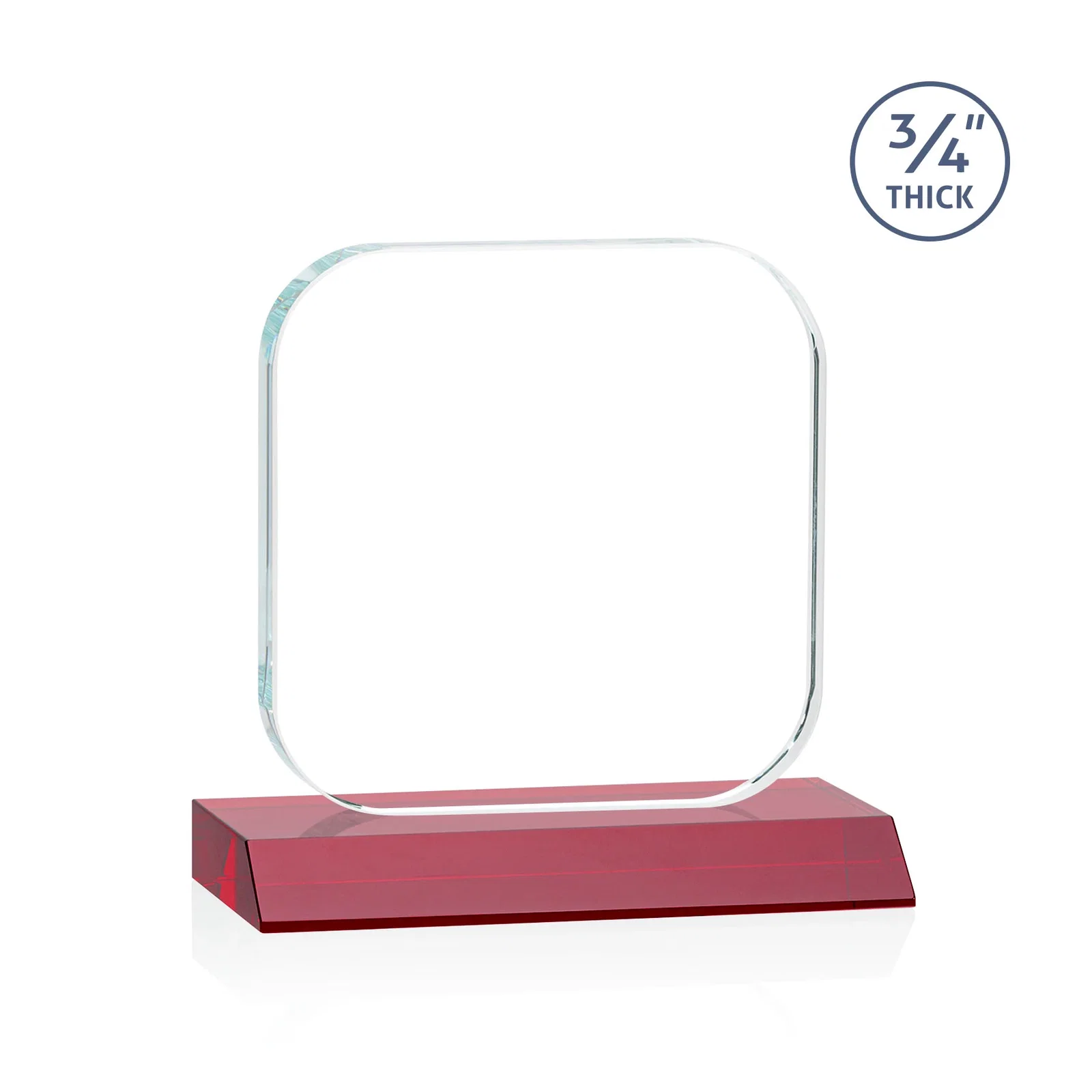 Personalized Starfire Crystal App-Icon Award on a Mitered Crystal Base, awards, with your logo for volunteer appreciation