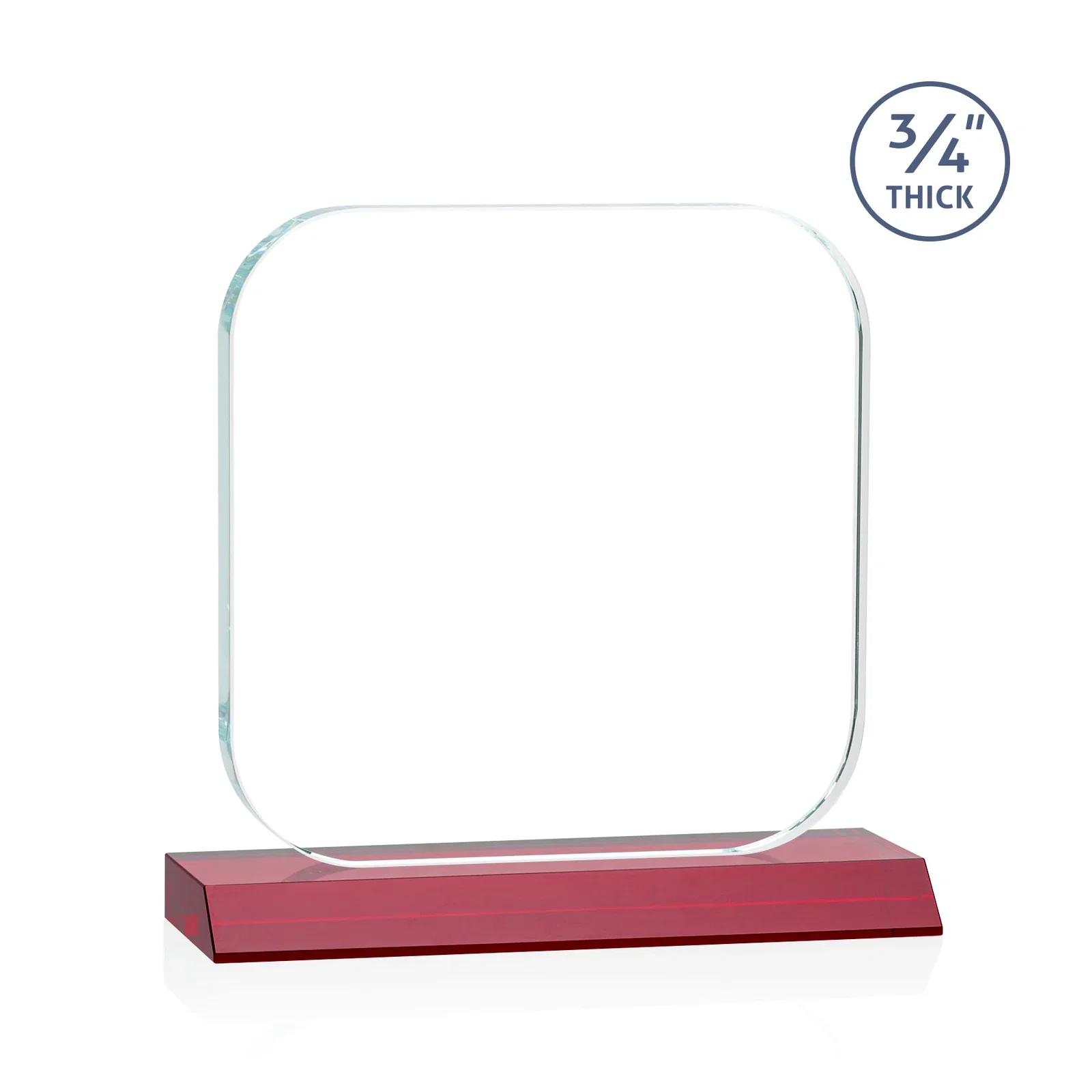 Personalized Starfire Crystal App-Icon Award on a Mitered Crystal Base, awards, with your logo for company anniversary events