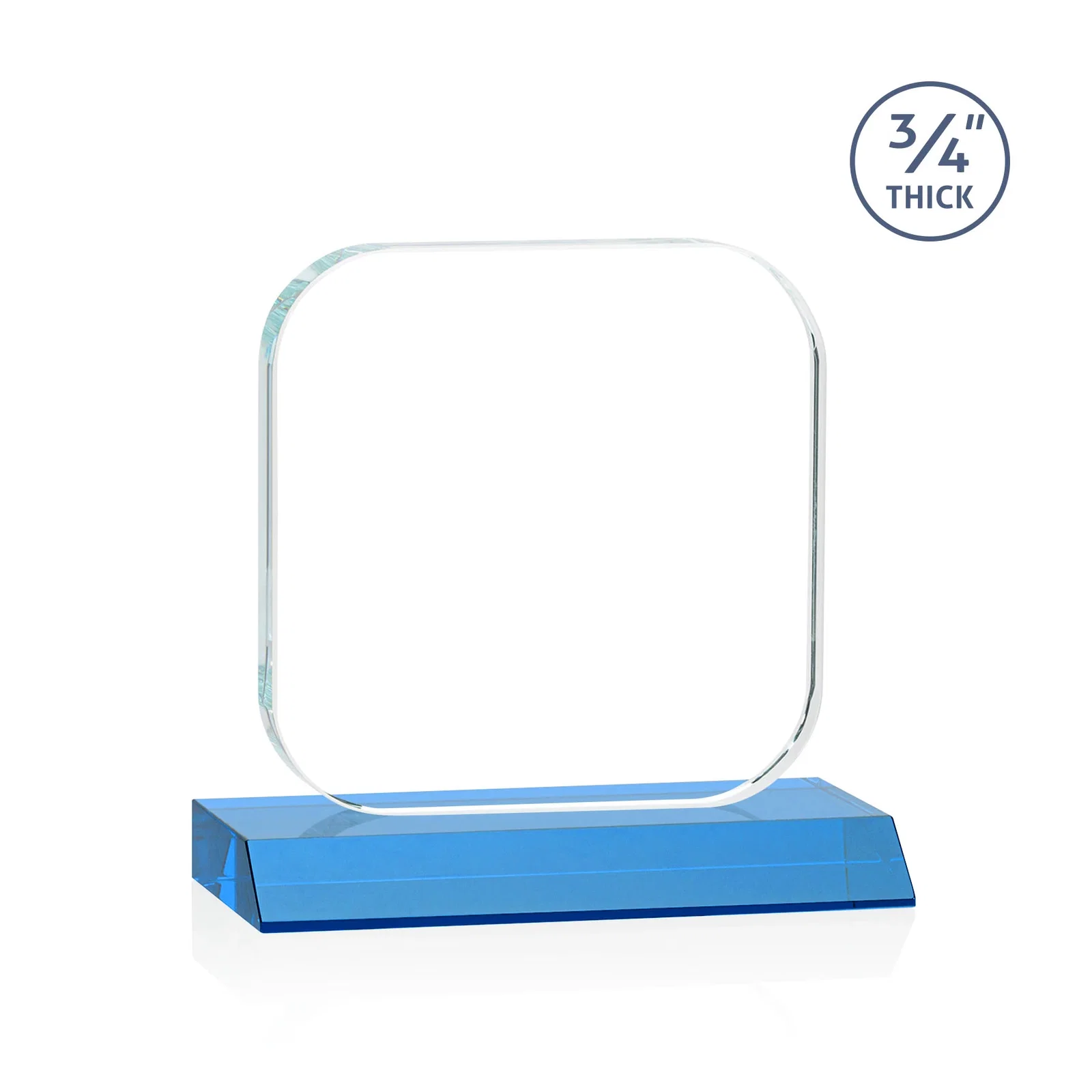 Promotional Starfire Crystal App-Icon Award on a Mitered Crystal Base, awards, with your logo for corporate award ceremonies