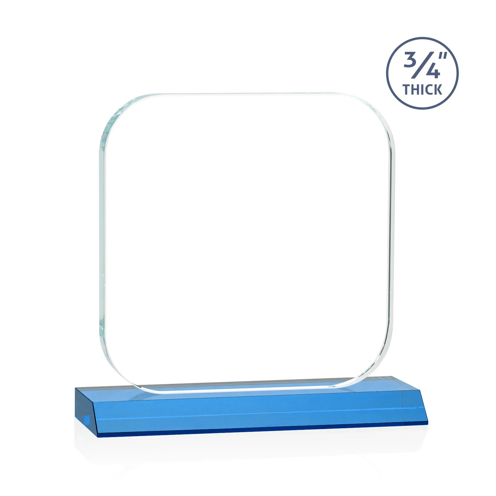 Promotional Starfire Crystal App-Icon Award on a Mitered Crystal Base, awards, with your logo for sales achievement awards