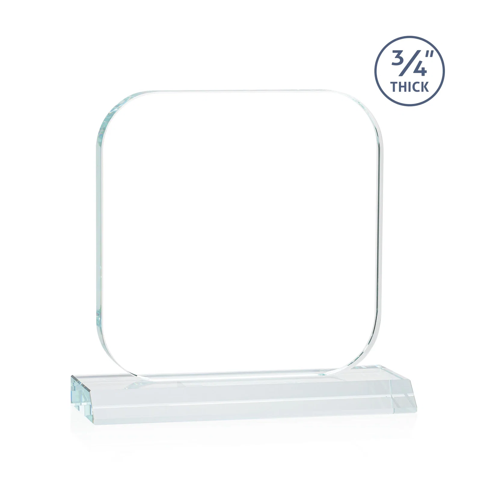 Custom Starfire Crystal App-Icon Award on a Mitered Crystal Base, awards, with your logo for sales achievement awards