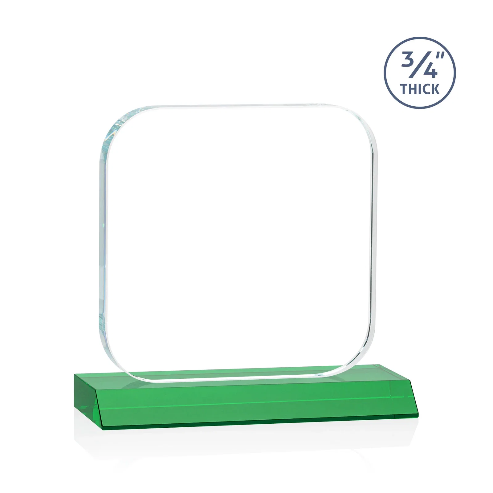Custom Starfire Crystal App-Icon Award on a Mitered Crystal Base, awards, with your logo for dealer and partner awards