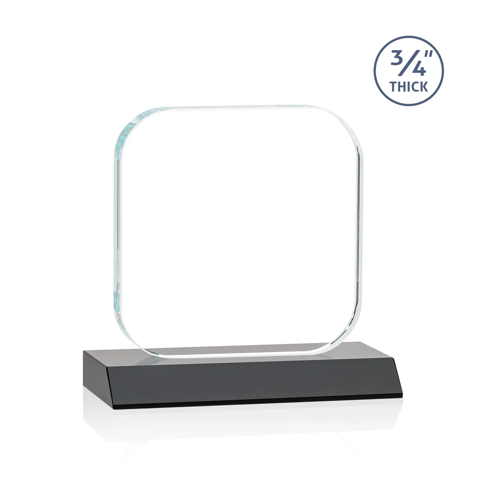 Personalized Starfire Crystal App-Icon Award on a Mitered Crystal Base, awards, with your logo for corporate award ceremonies
