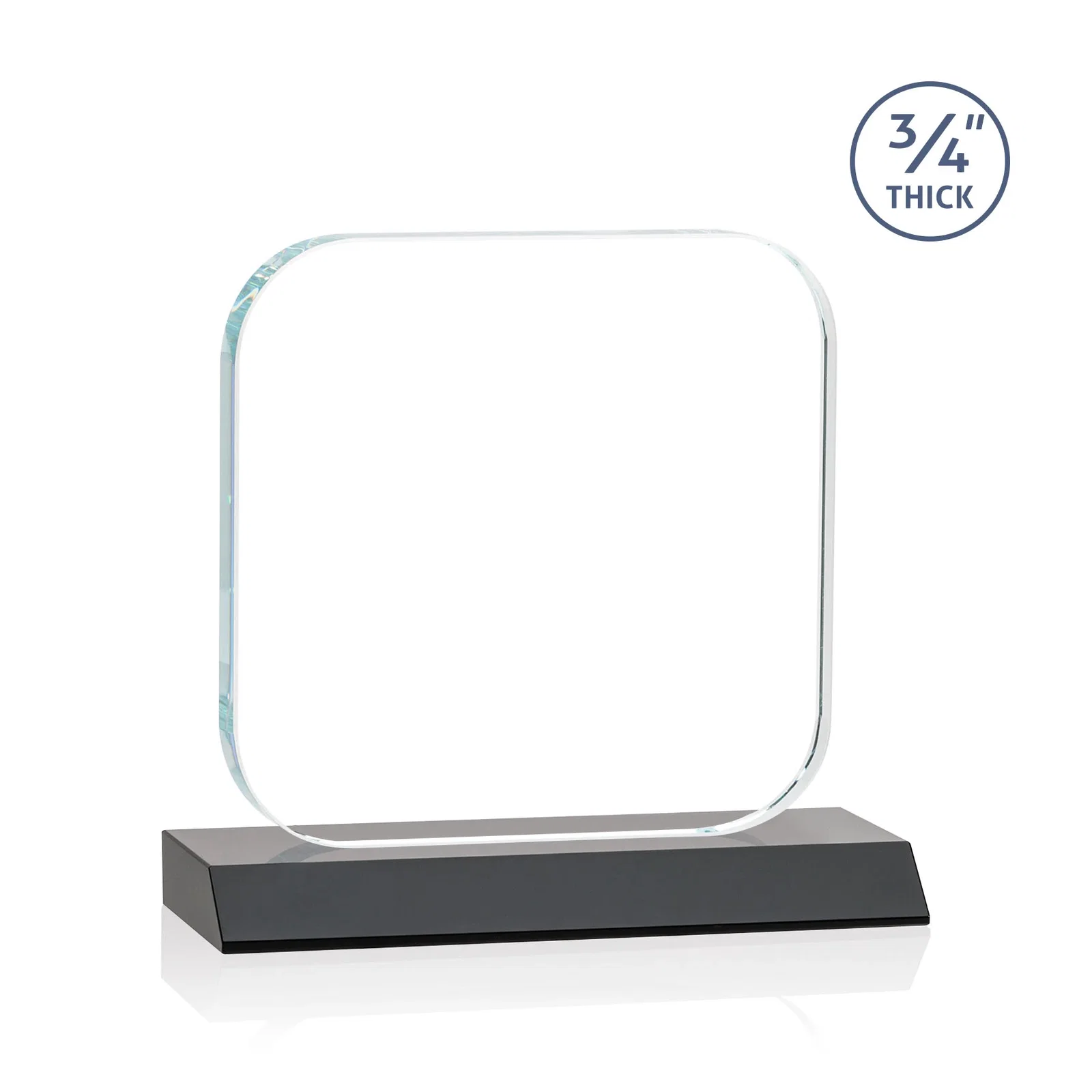 Personalized Starfire Crystal App-Icon Award on a Mitered Crystal Base, awards, with your logo for service anniversary gifts