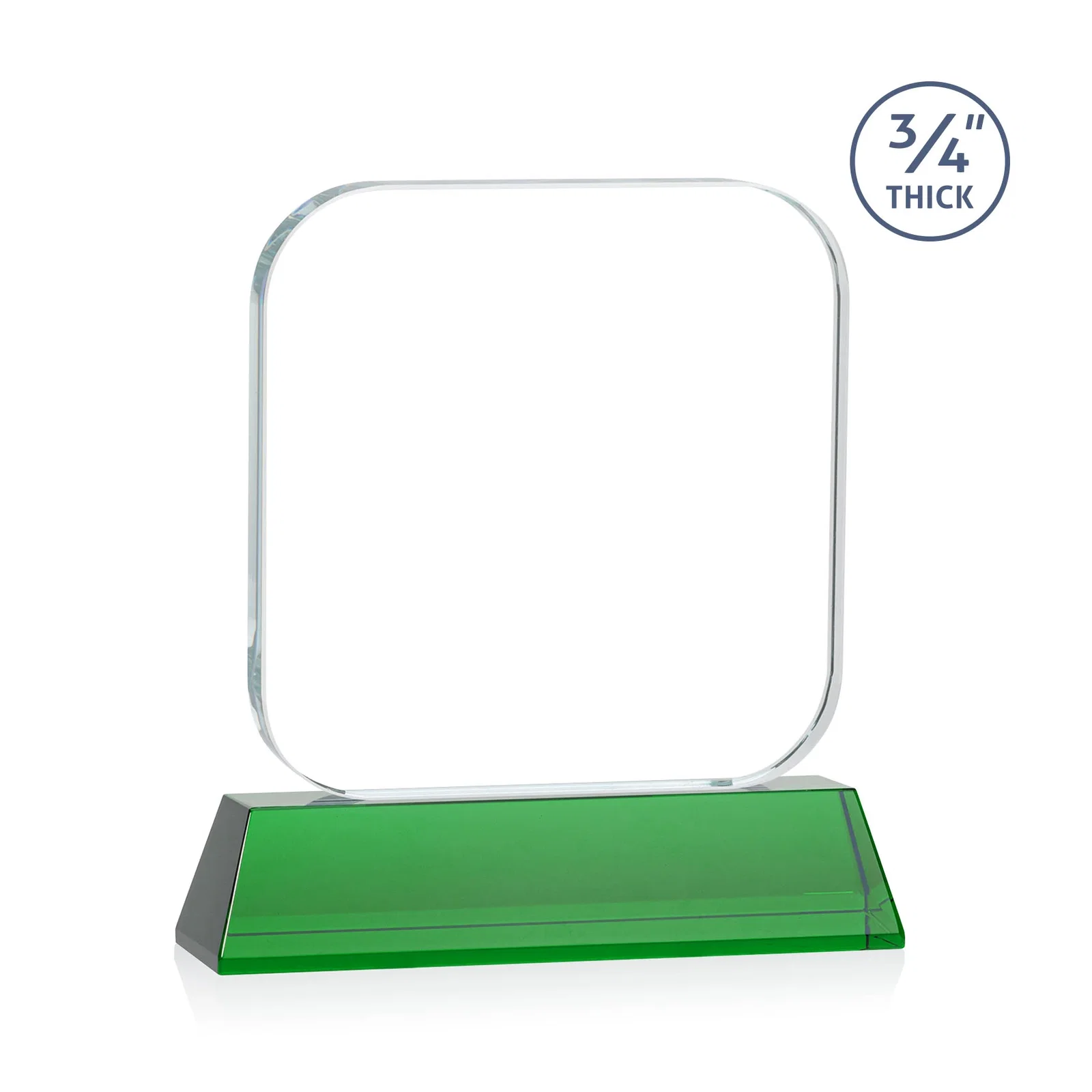 Personalized Starfire Crystal App-Icon Award on an Optical Crystal Base, awards, with your logo for retirement presentations