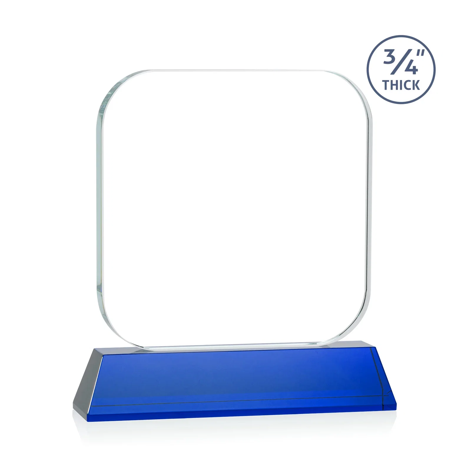 Promotional Starfire Crystal App-Icon Award on an Optical Crystal Base, awards, with your logo for corporate award ceremonies