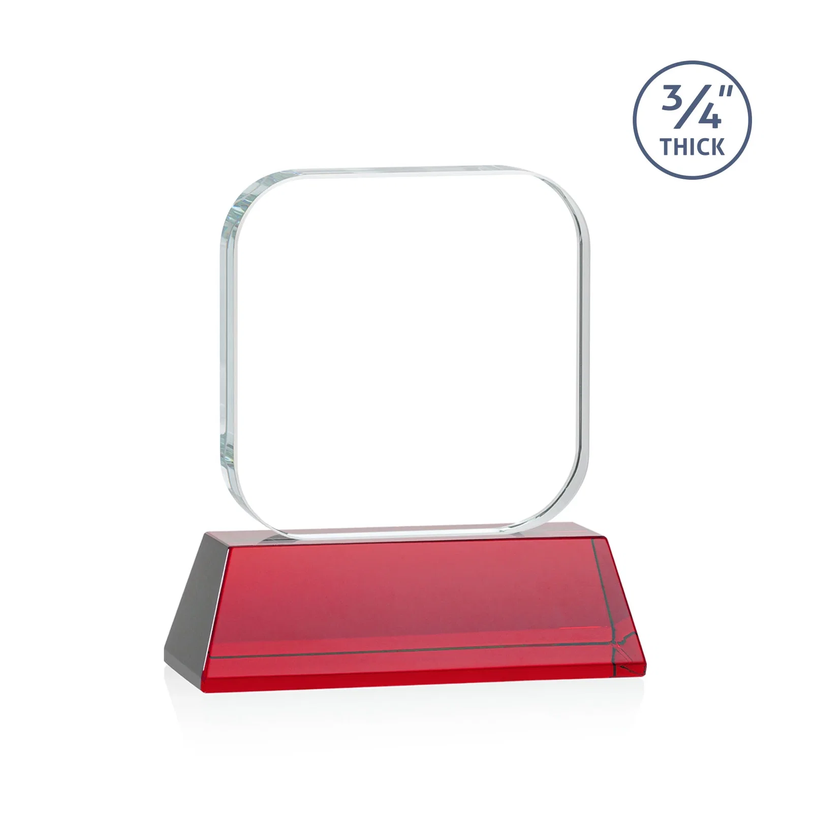 Promotional Starfire Crystal App-Icon Award on an Optical Crystal Base, awards, with your logo for service anniversary gifts