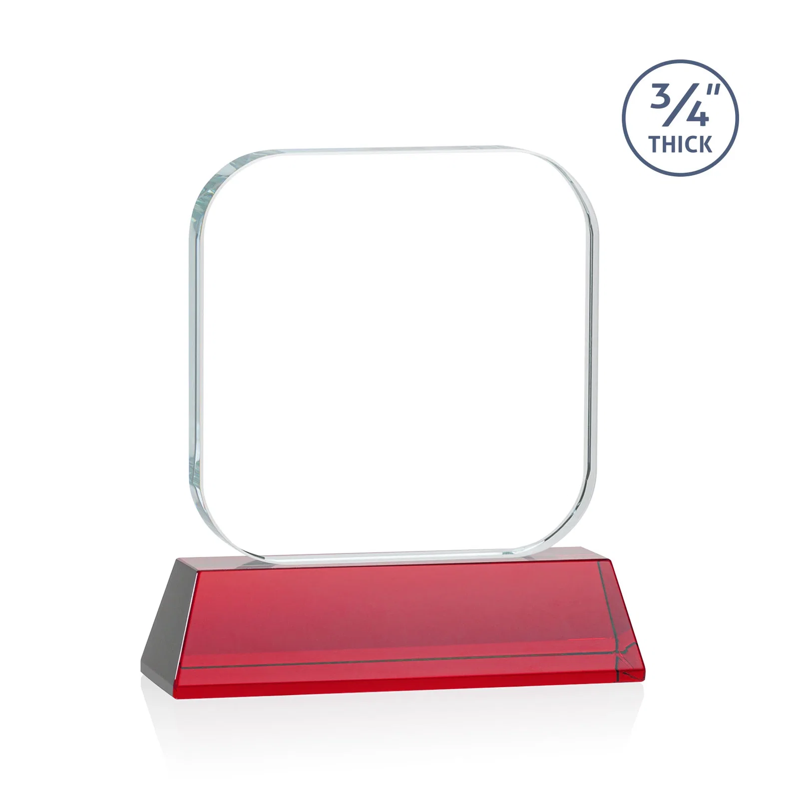 Promotional Starfire Crystal App-Icon Award on an Optical Crystal Base, awards, with your logo for sales achievement awards