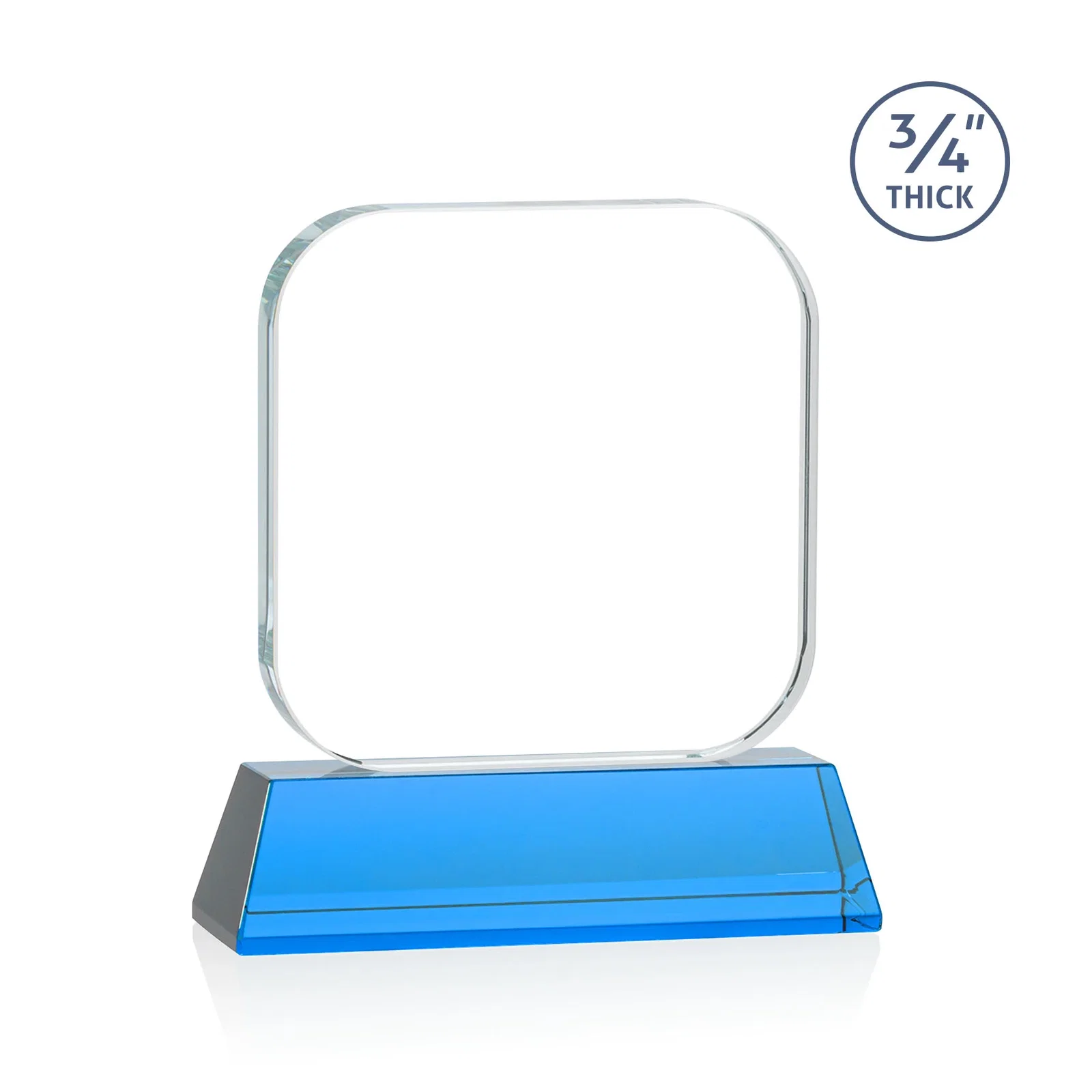 Promotional Starfire Crystal App-Icon Award on an Optical Crystal Base, awards, with your logo for graduation ceremonies