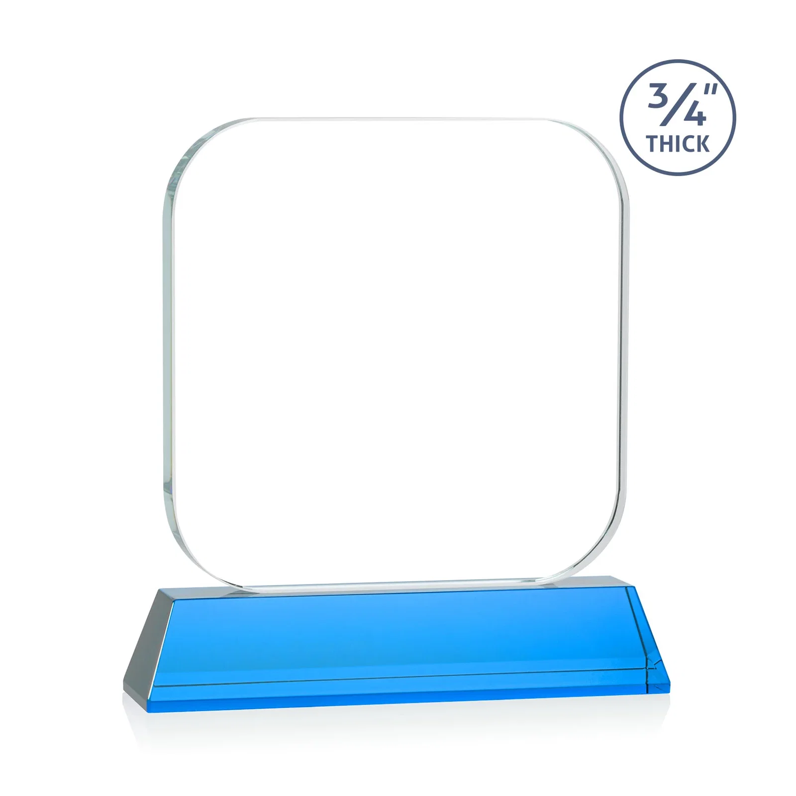 Promotional Starfire Crystal App-Icon Award on an Optical Crystal Base, awards, with your logo for volunteer appreciation
