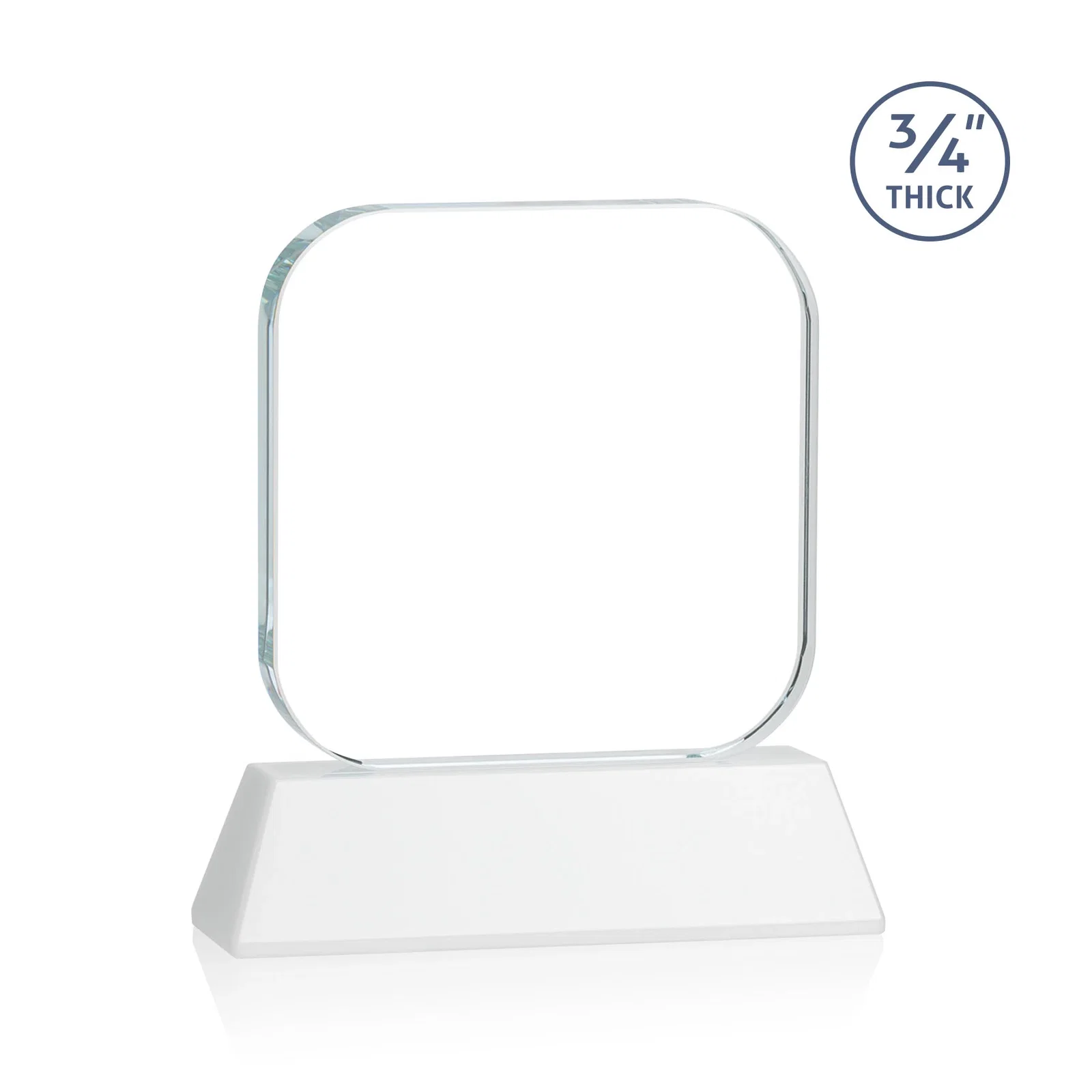 Promotional Starfire Crystal App-Icon Award on an Optical Crystal Base, awards, with your logo for company anniversary events