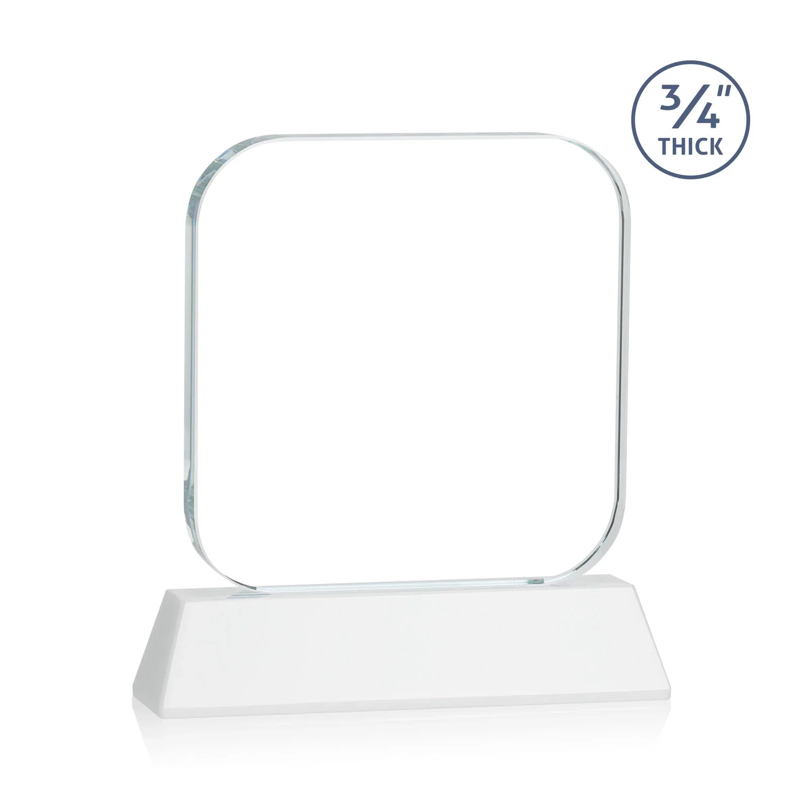 Branded Starfire Crystal App-Icon Award on an Optical Crystal Base, awards, with your logo for employee recognition