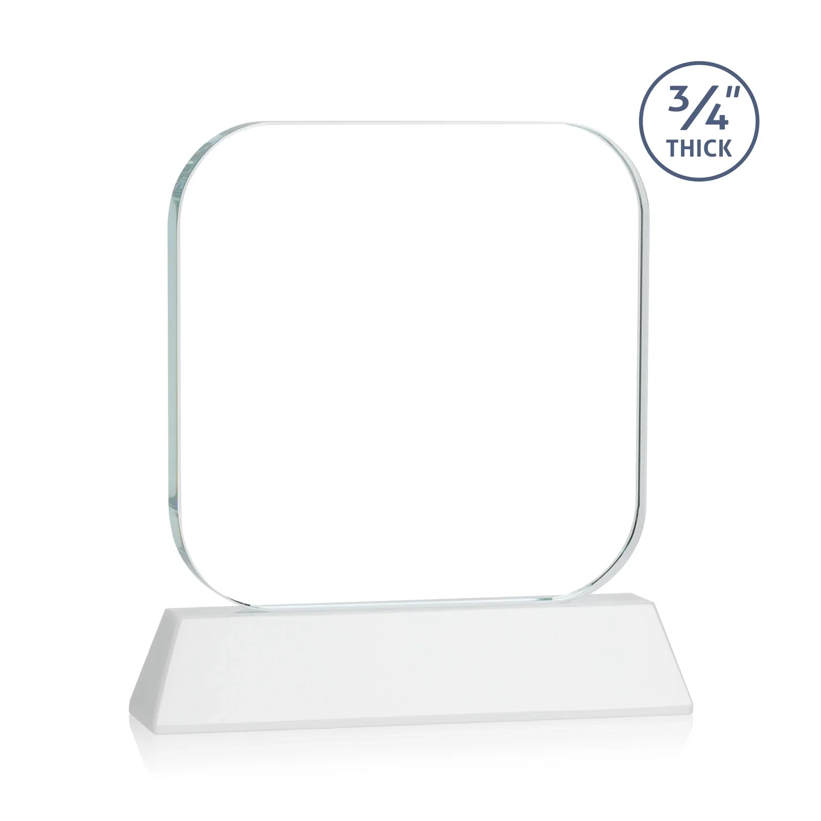 Branded Starfire Crystal App-Icon Award on an Optical Crystal Base, awards, with your logo for corporate award ceremonies