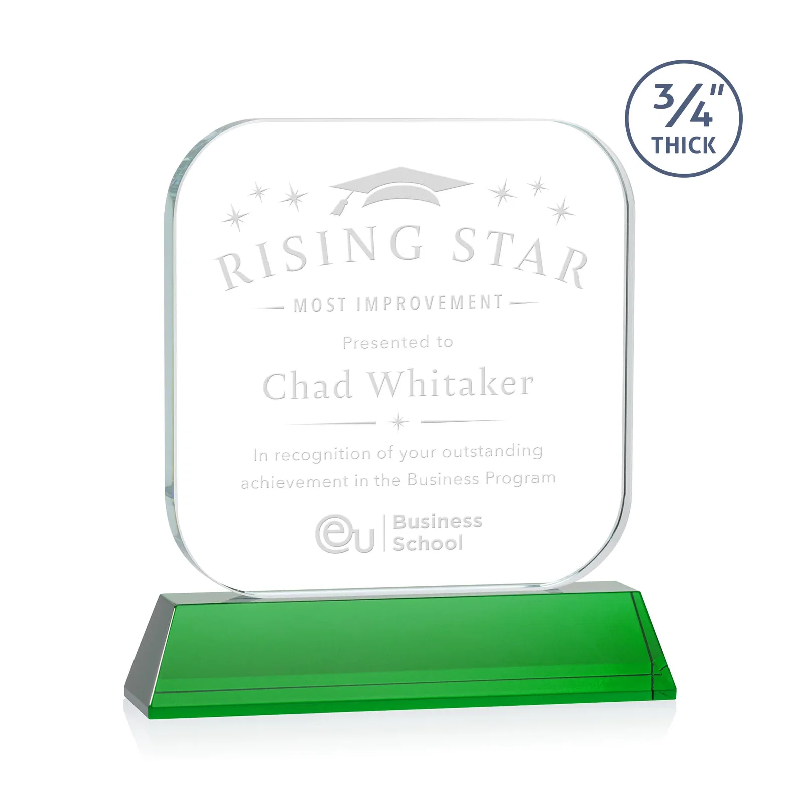 Personalized Starfire Crystal App-Icon Award on an Optical Crystal Base, awards for service anniversary gifts