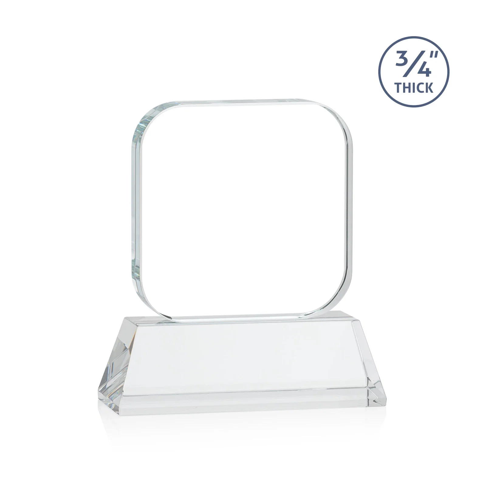 Custom Starfire Crystal App-Icon Award on an Optical Crystal Base, awards, with your logo for donor appreciation