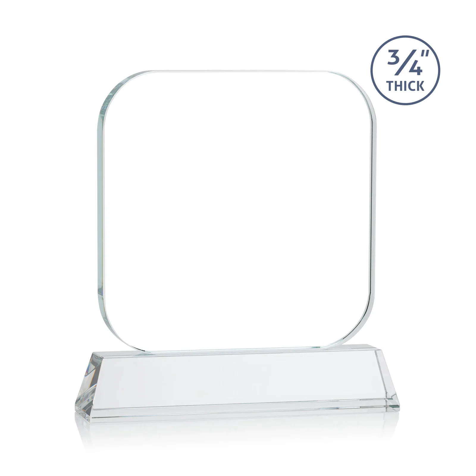 Custom Starfire Crystal App-Icon Award on an Optical Crystal Base, awards, with your logo for volunteer appreciation