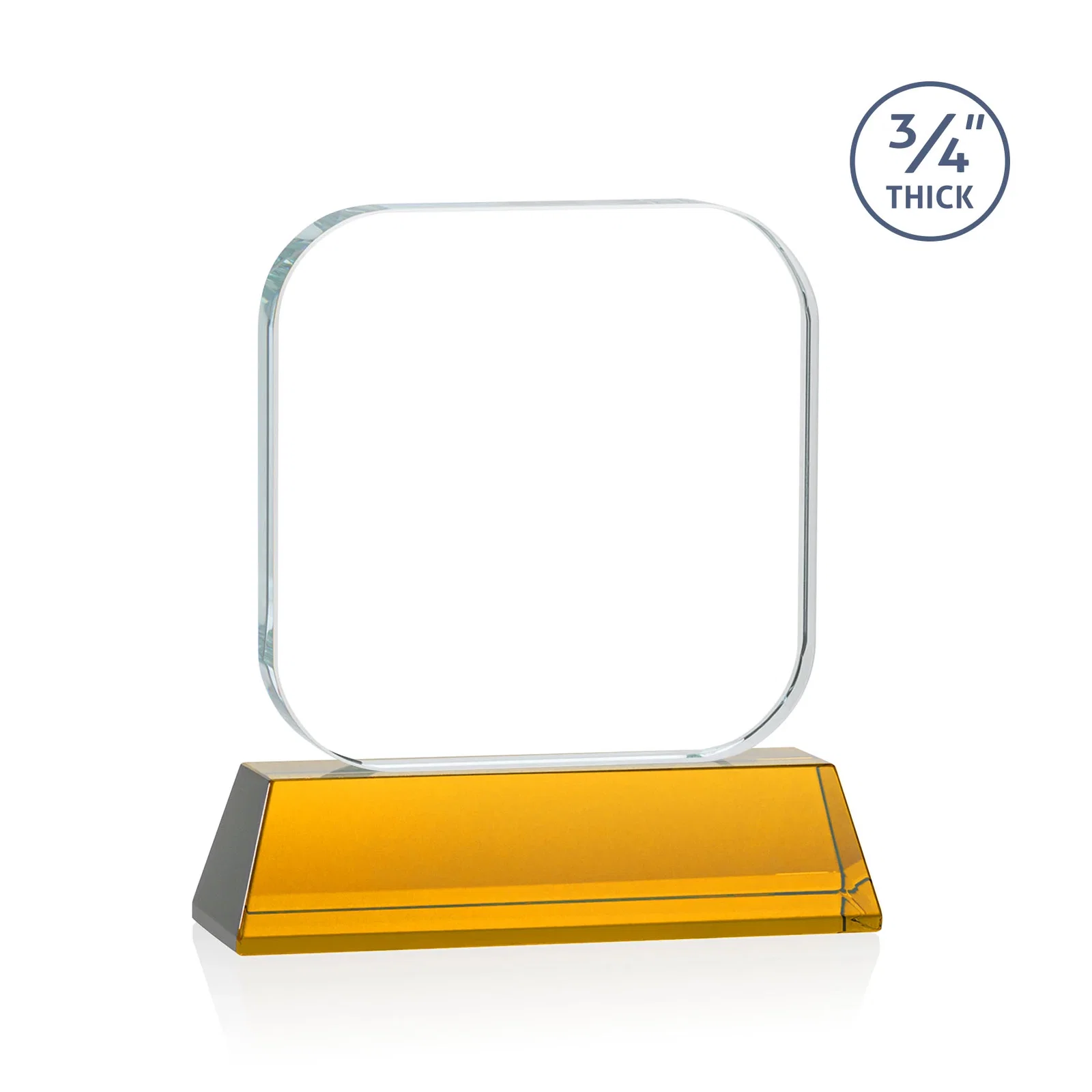 Custom Starfire Crystal App-Icon Award on an Optical Crystal Base, awards, with your logo for company anniversary events