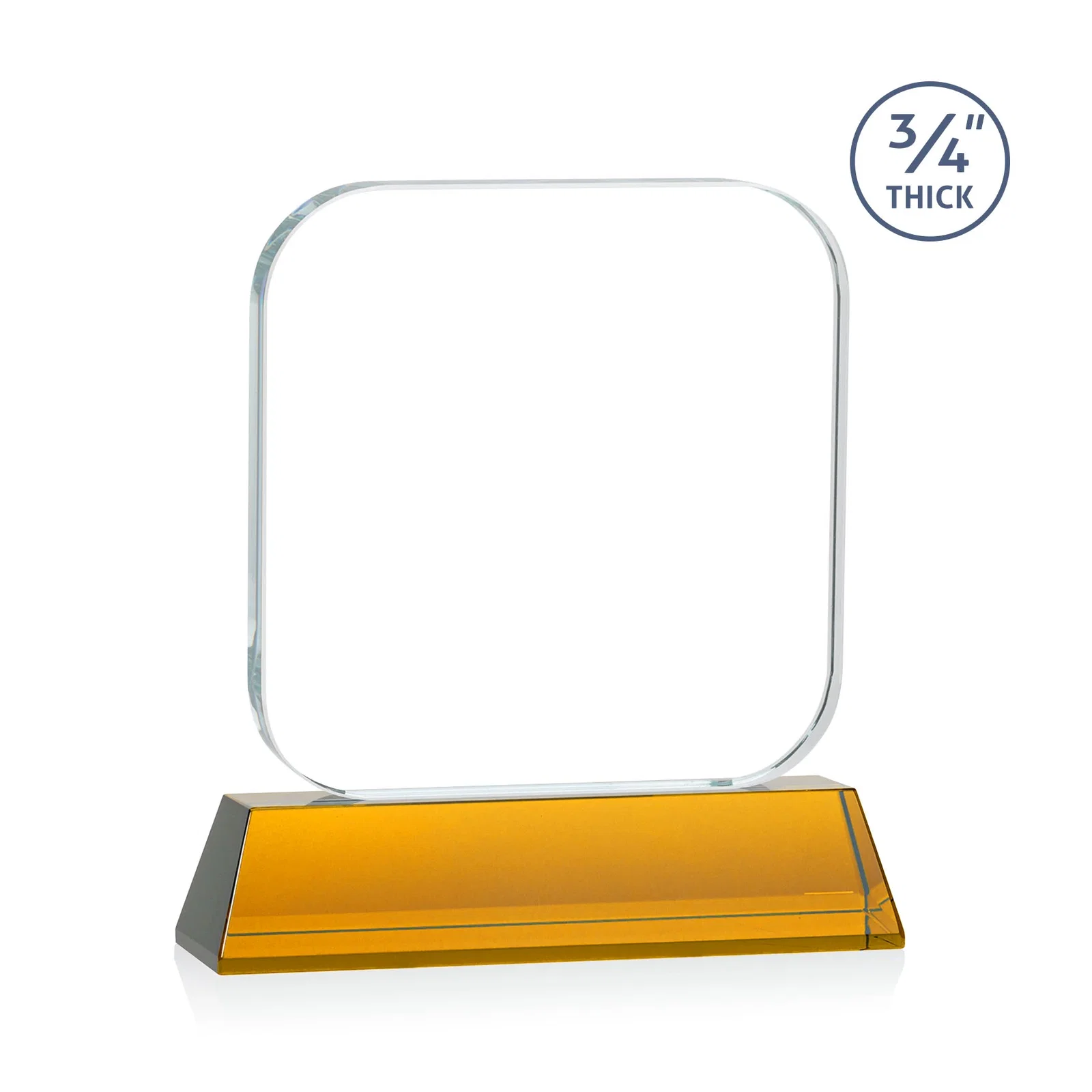 Personalized Starfire Crystal App-Icon Award on an Optical Crystal Base, awards, with your logo for employee recognition