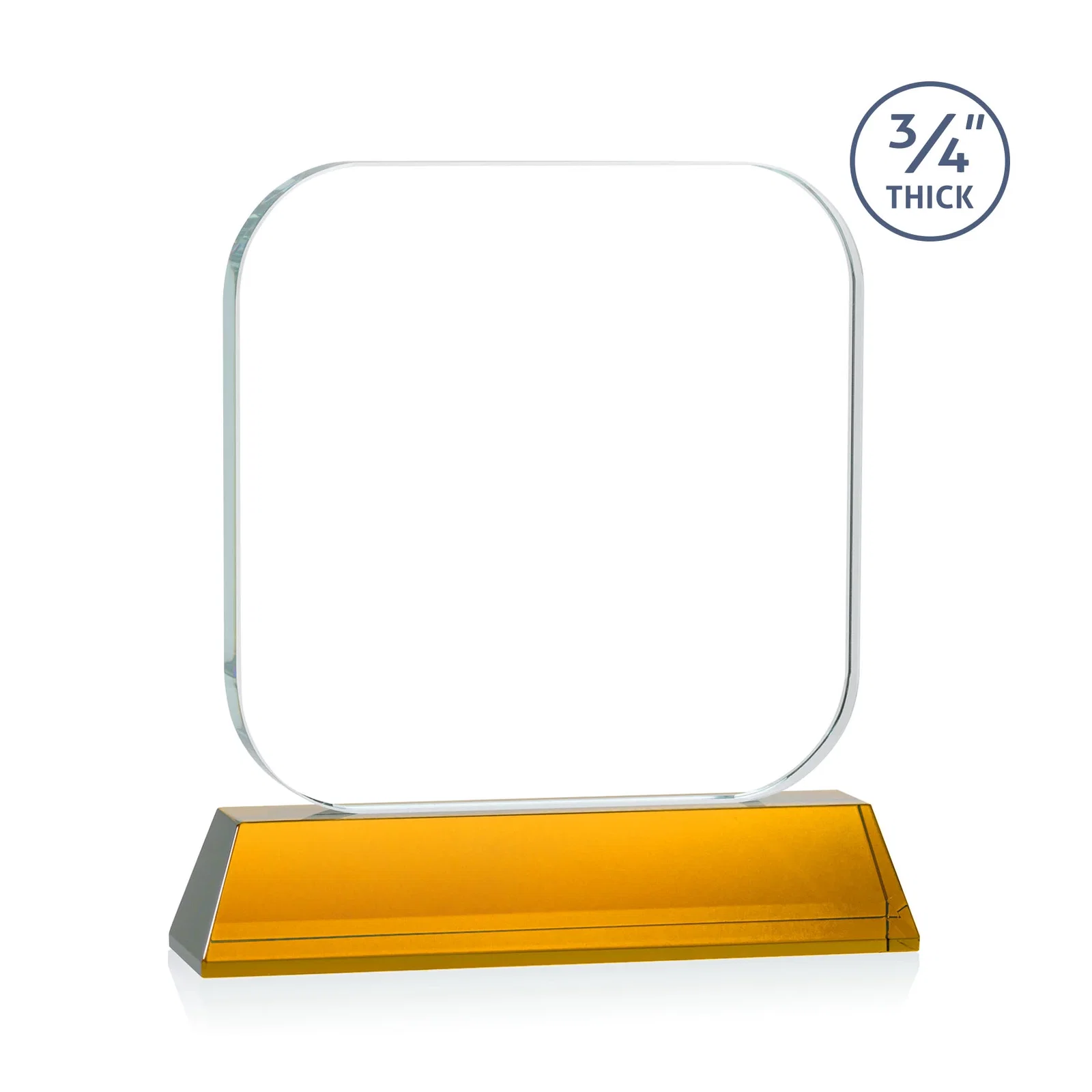 Personalized Starfire Crystal App-Icon Award on an Optical Crystal Base, awards, with your logo for corporate award ceremonies