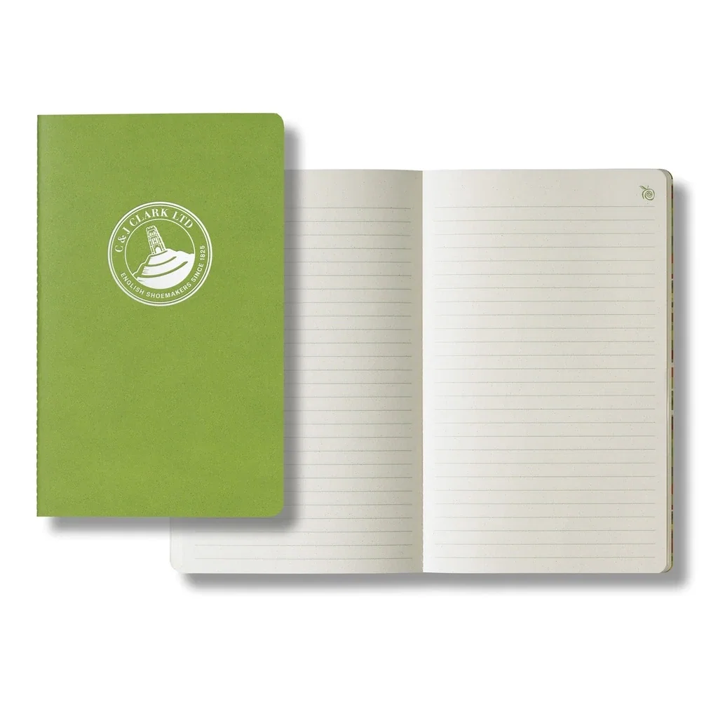 ApPeel Medio Lined Saddle Stitched Apple Page Journal — Jacket Color: Apple Paper Granny Smith